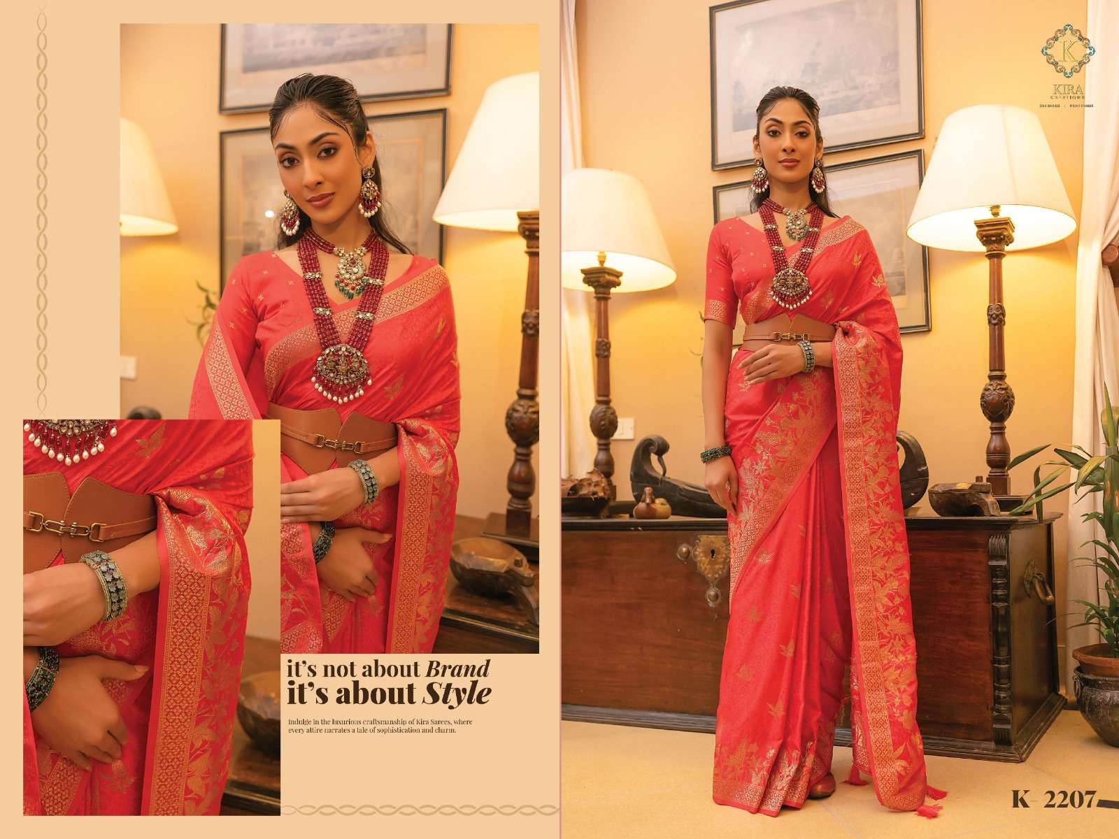 KIRA PRESENTS SCARLETT VOL-2 SATIN SILK FANCY SAREES CATALOG WHOLESALER AND EXPORTER IN SURAT  