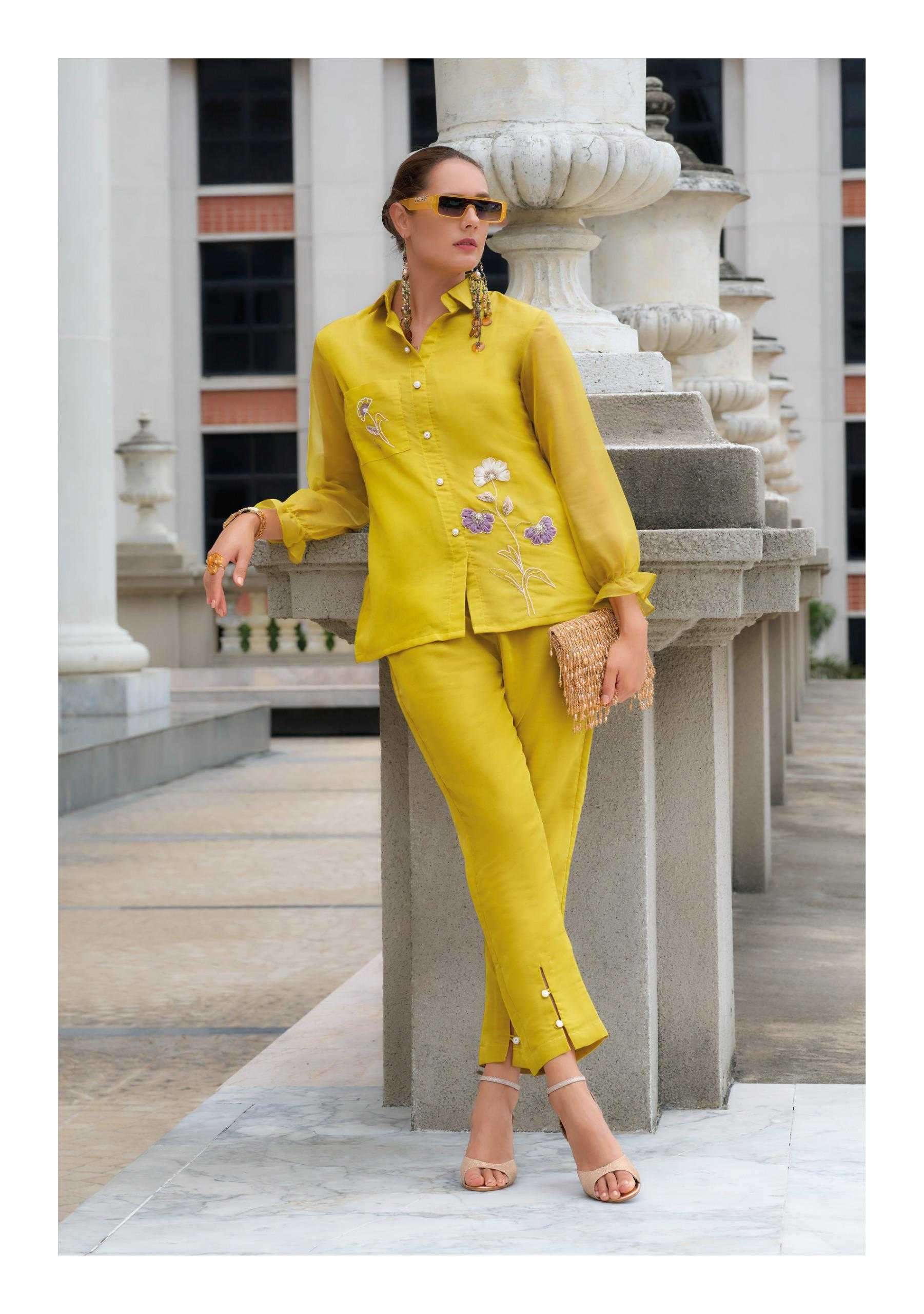 LADY LEELA PRESENTS MARBLES VOL-5 READYMADE VISCOSE ORGANZA CLASSIC LOOK CO-ORDS CATALOG WHOLESALER AND EXPORTER IN SURAT