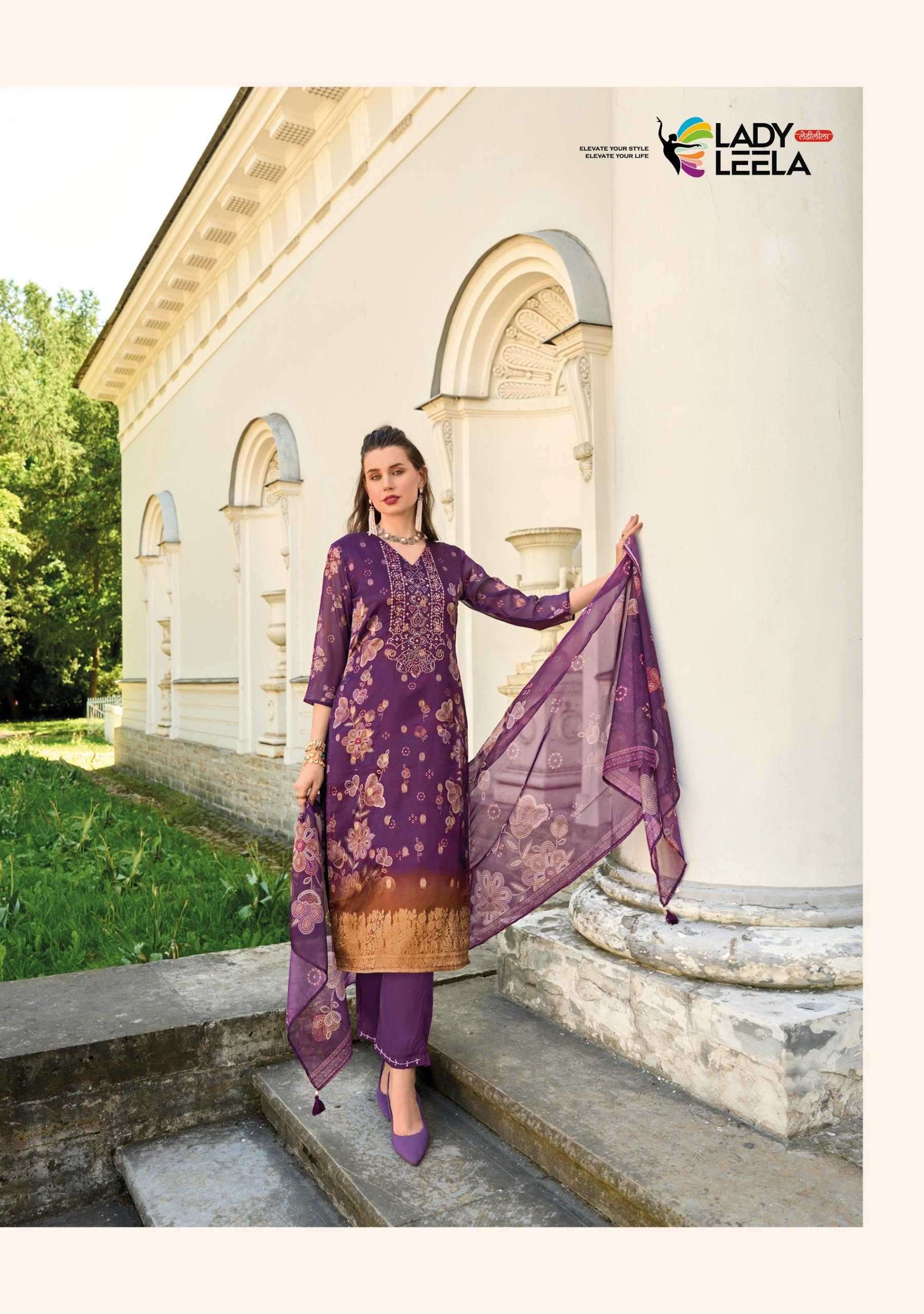 LADY LEELA PRESENTS QURBAT VISCOSE HANDWORK FULL STITCH PAKISTANI STYLE 3PCS DRESS CATALOG WHOLESALER AND EXPORTER 