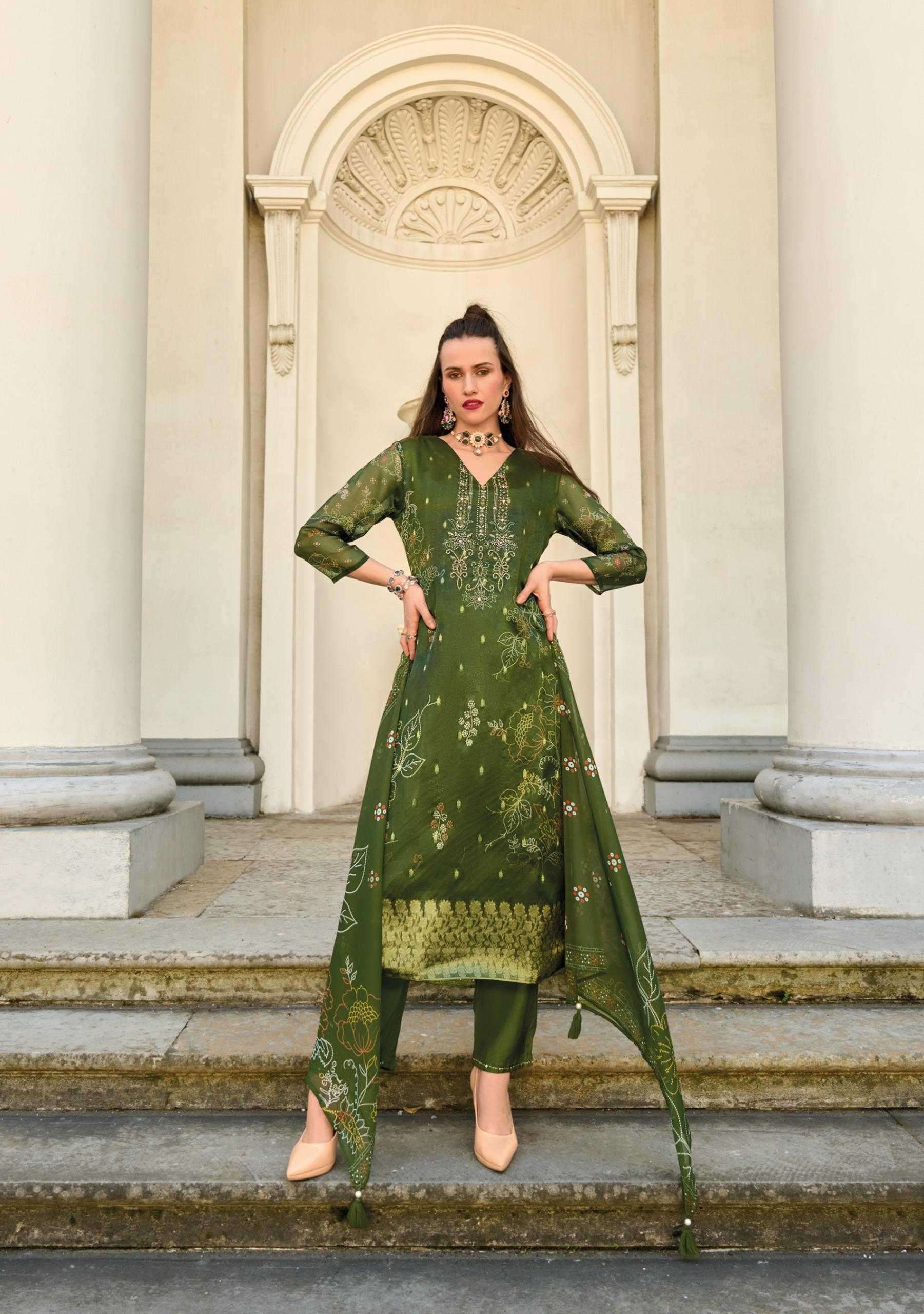 LADY LEELA PRESENTS QURBAT VISCOSE HANDWORK FULL STITCH PAKISTANI STYLE 3PCS DRESS CATALOG WHOLESALER AND EXPORTER 