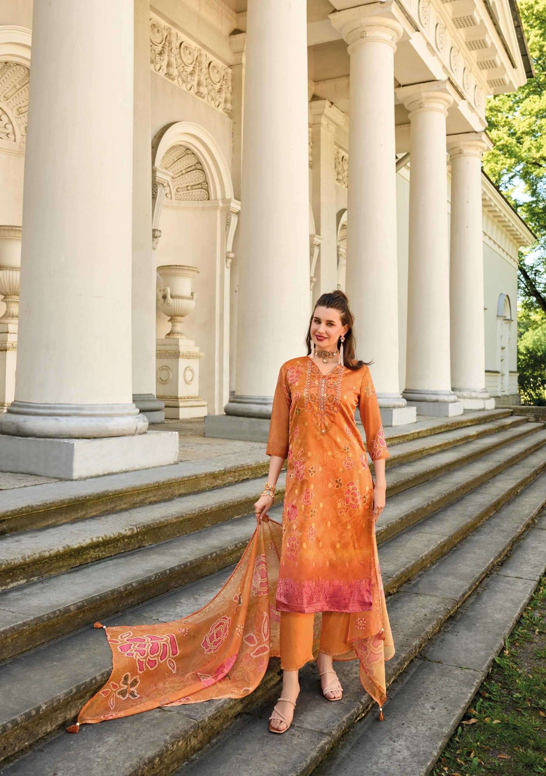 LADY LEELA PRESENTS QURBAT VISCOSE HANDWORK FULL STITCH PAKISTANI STYLE 3PCS DRESS CATALOG WHOLESALER AND EXPORTER 