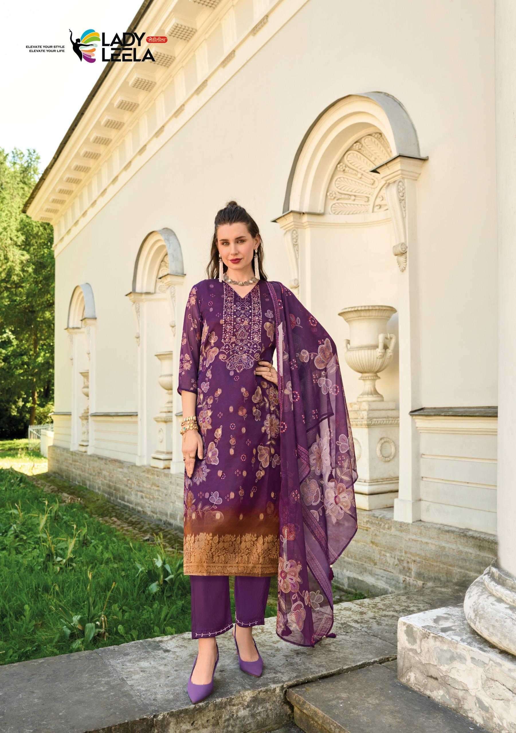 LADY LEELA PRESENTS QURBAT VISCOSE HANDWORK FULL STITCH PAKISTANI STYLE 3PCS DRESS CATALOG WHOLESALER AND EXPORTER 