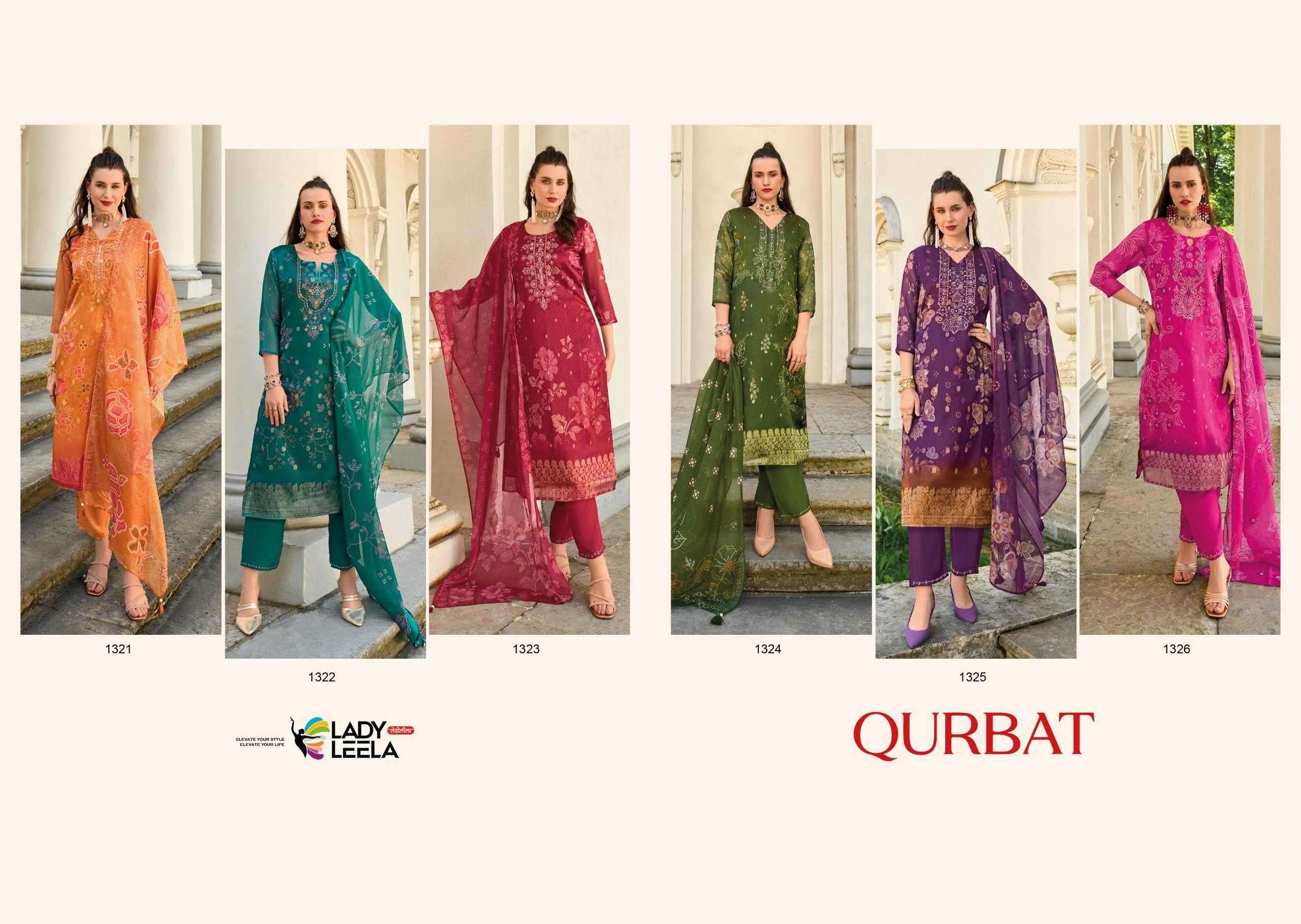 LADY LEELA PRESENTS QURBAT VISCOSE HANDWORK FULL STITCH PAKISTANI STYLE 3PCS DRESS CATALOG WHOLESALER AND EXPORTER 