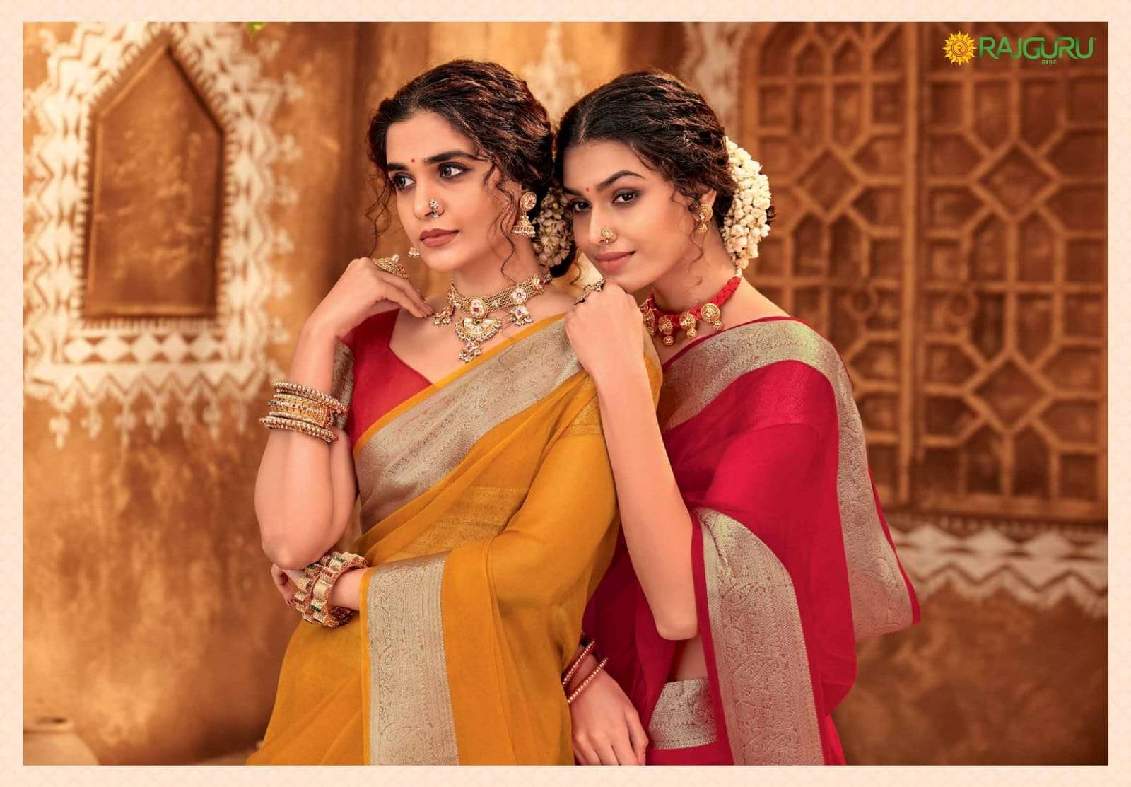 RAJGURU PRESENTS ANSHU COPPER-70 DESIGNER FANCY SILK SAREES CATALOG WHOLESALER AND EXPORTER IN SURAT