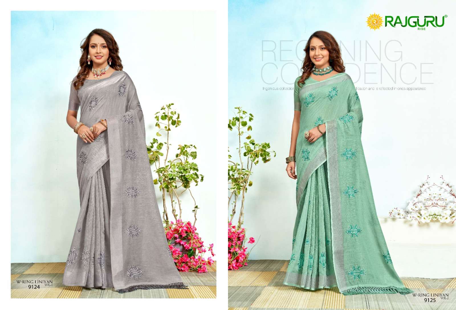 RAJGURU PRESENTS W-RING-LINIYAN DESIGNER FANCY SAREES CATALOG WHOLESALER AND EXPORTER IN SURAT CATALOG WHOLESALER AND EXPORTER IN SURAT 