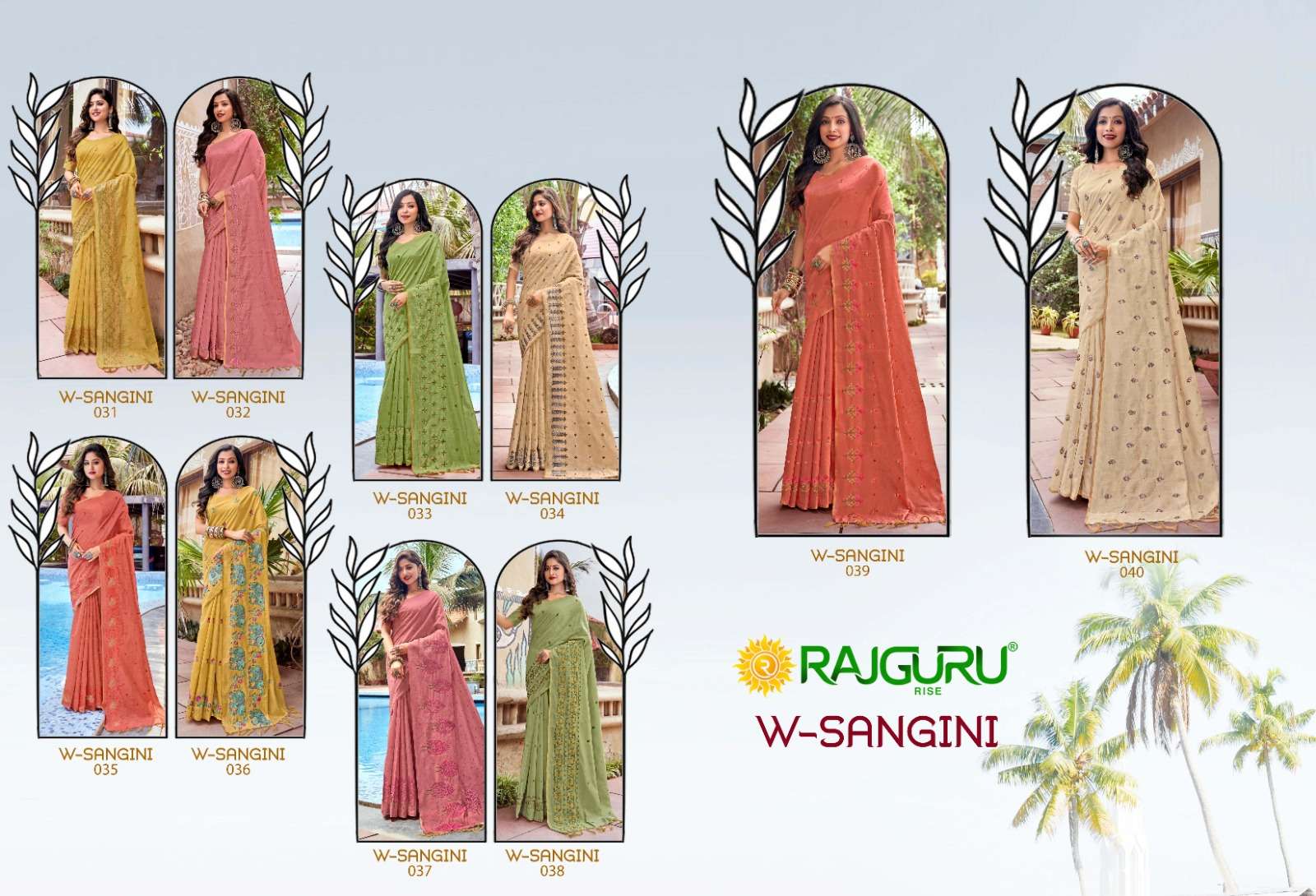 RAJGURU PRESENTS W-SANGINI DESIGNER FANCY SAREES CATALOG WHOLESALER AND EXPORTER IN SURAT CATALOG WHOLESALER AND EXPORTER IN SURAT 