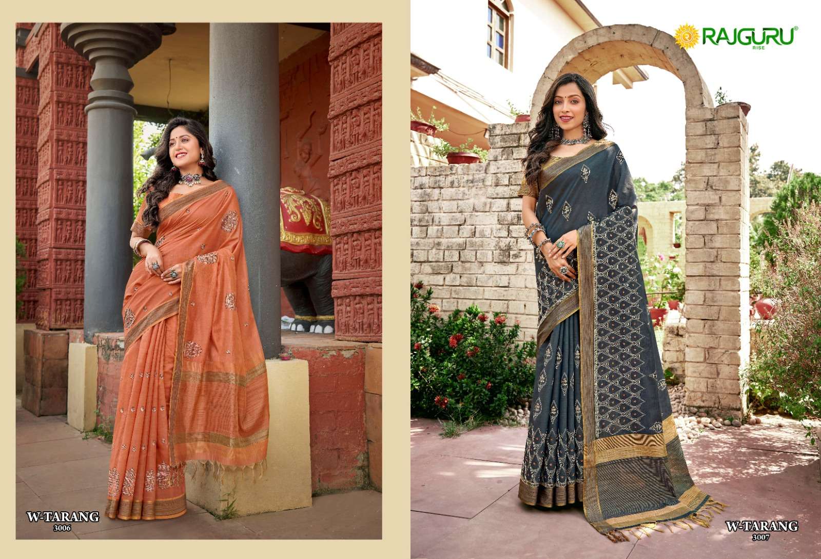 RAJGURU PRESENTS W-TARANG DESIGNER FANCY SAREES CATALOG WHOLESALER AND EXPORTER IN SURAT CATALOG WHOLESALER AND EXPORTER IN SURAT 