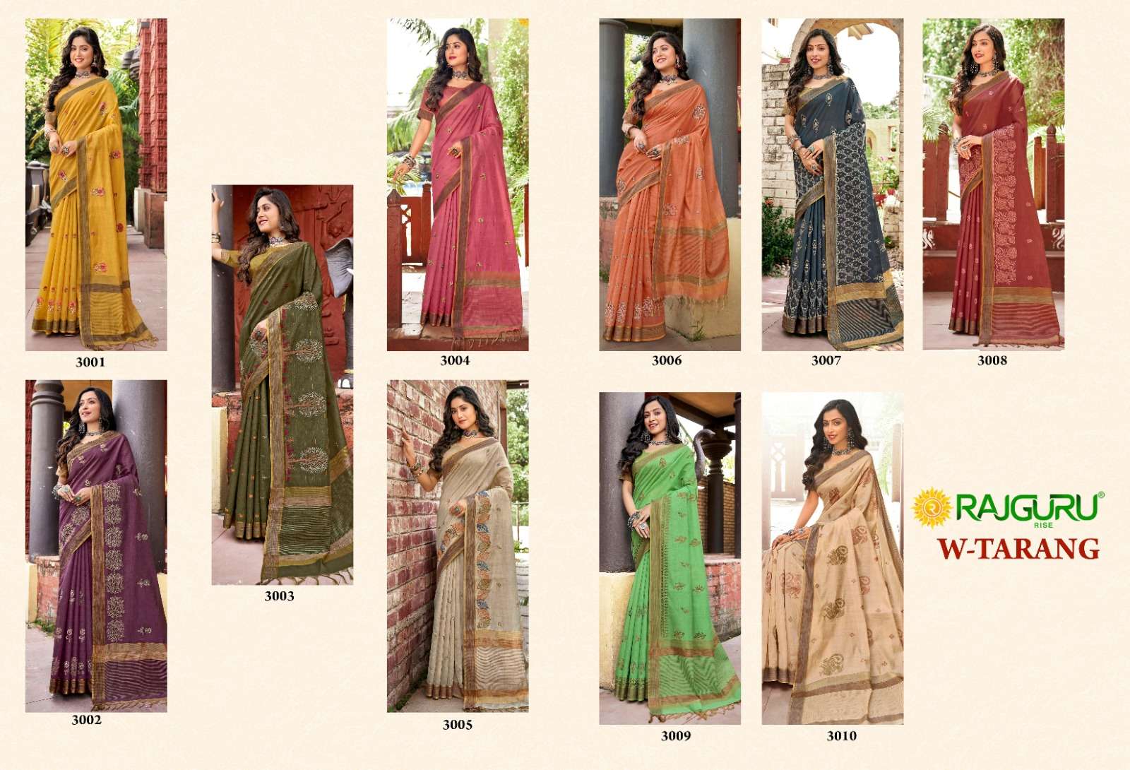 RAJGURU PRESENTS W-TARANG DESIGNER FANCY SAREES CATALOG WHOLESALER AND EXPORTER IN SURAT CATALOG WHOLESALER AND EXPORTER IN SURAT 