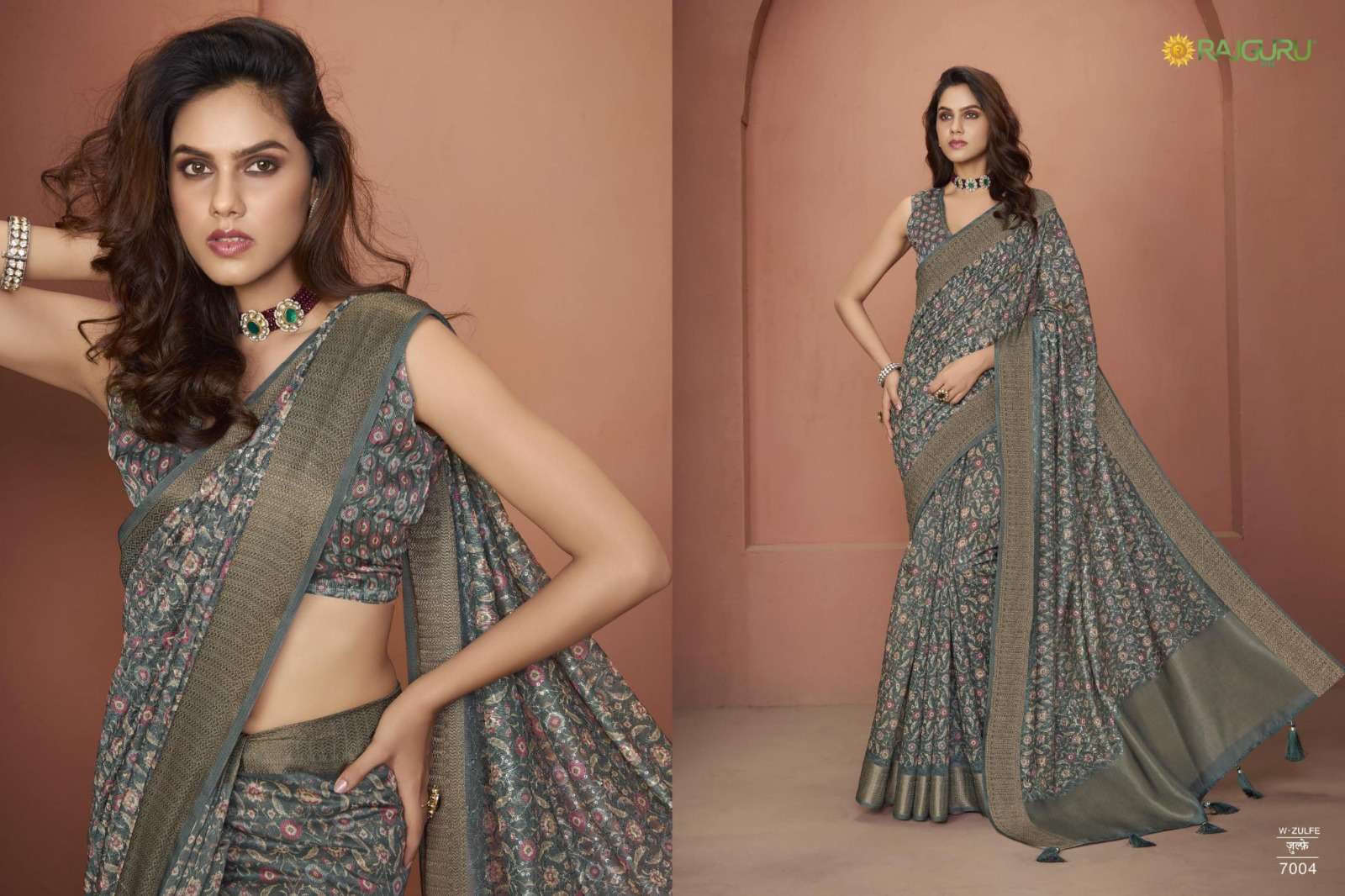 RAJGURU PRESENTS ZULFE FANCY SAREE CATALOG WHOLESALER AND EXPORTER IN SURAT 