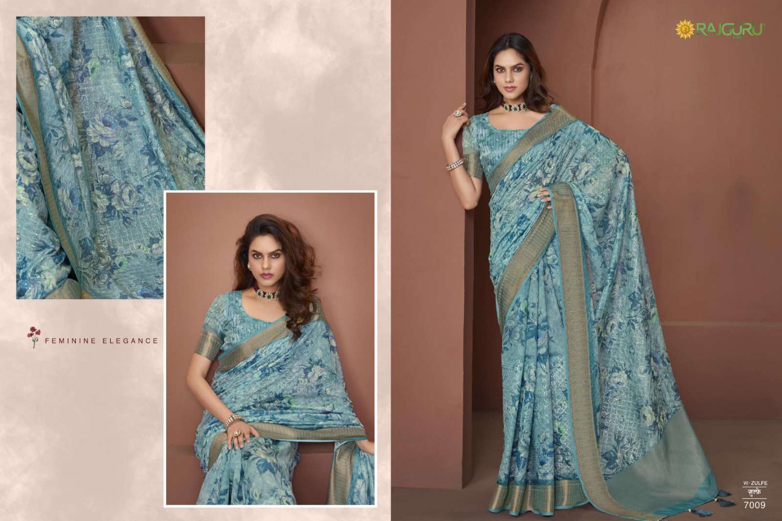 RAJGURU PRESENTS ZULFE FANCY SAREE CATALOG WHOLESALER AND EXPORTER IN SURAT 