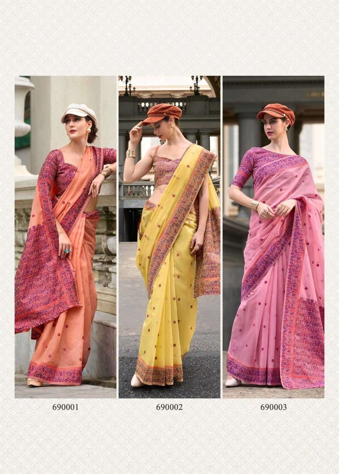 RAJPATH PRESENTS PRAJANYA LINEN COTTON ETHNIC DESIGN SAREES CATALOG WHOLESALER AND EXPORTS 