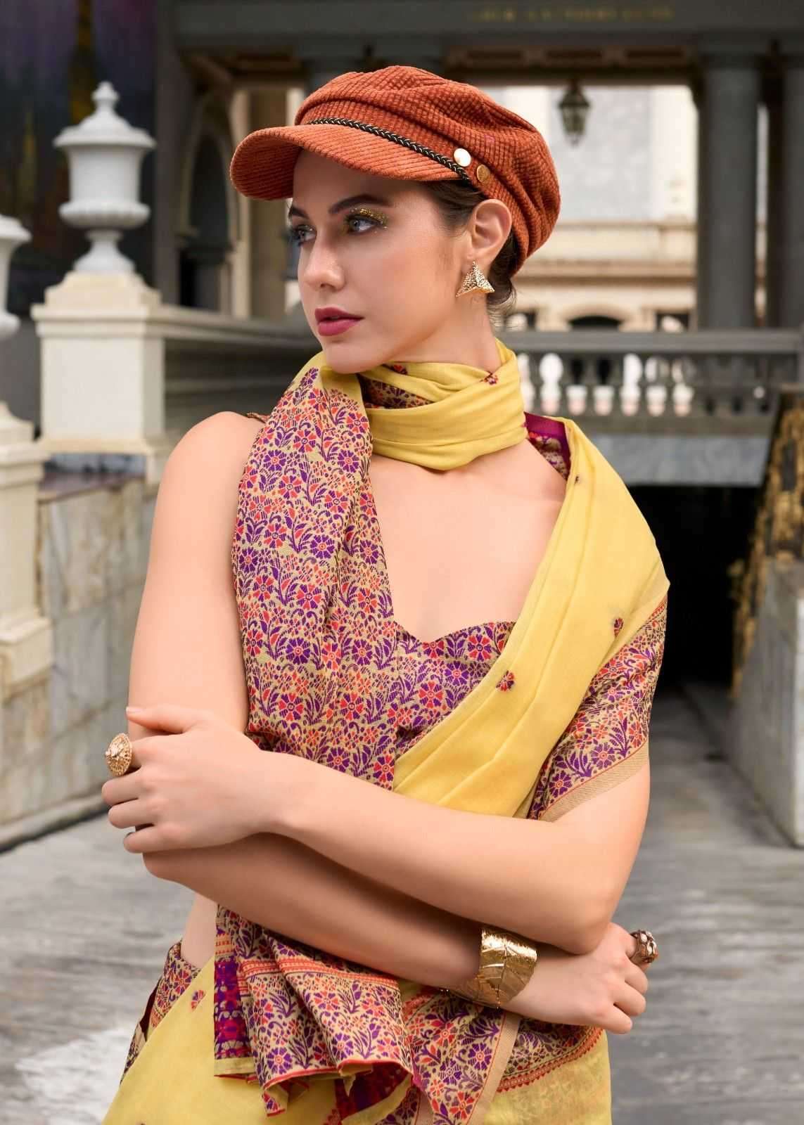 RAJPATH PRESENTS PRAJANYA LINEN COTTON ETHNIC DESIGN SAREES CATALOG WHOLESALER AND EXPORTS 