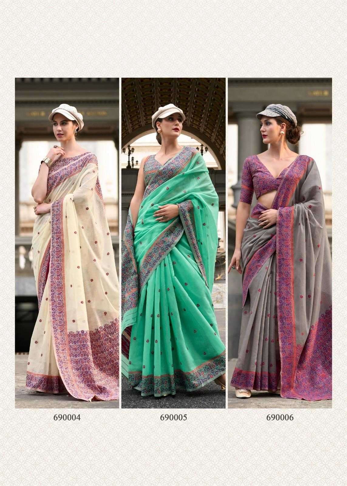 RAJPATH PRESENTS PRAJANYA LINEN COTTON ETHNIC DESIGN SAREES CATALOG WHOLESALER AND EXPORTS 
