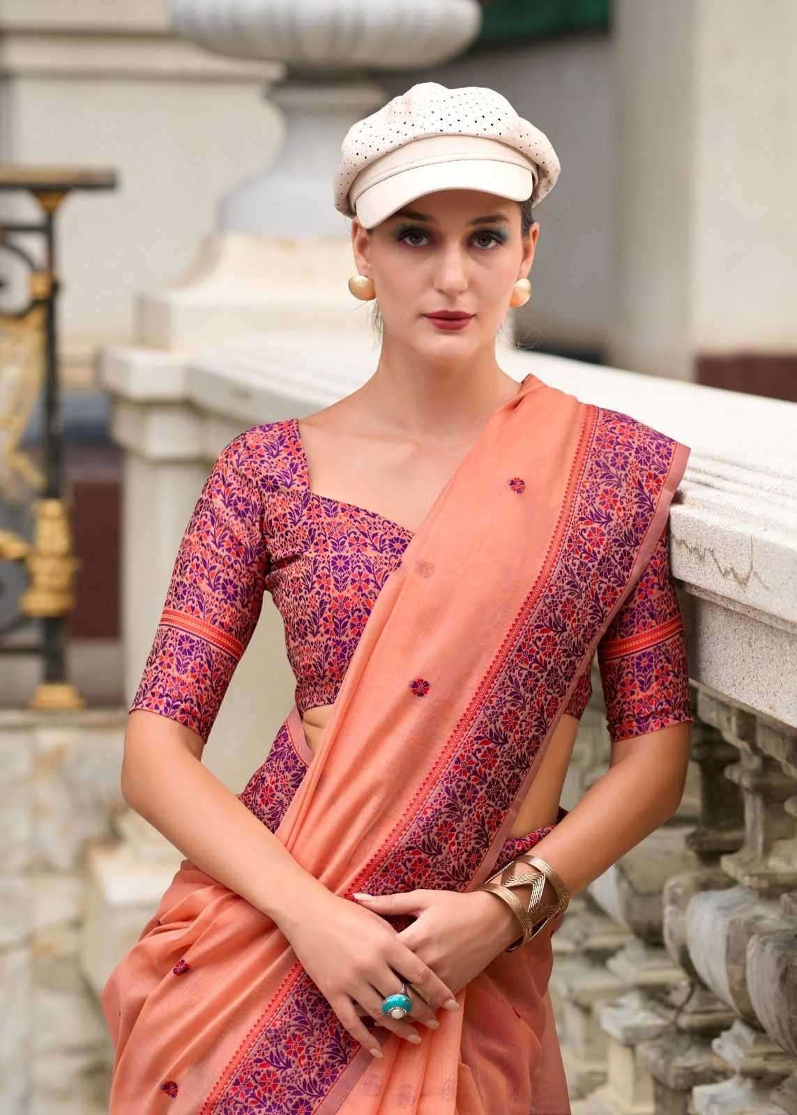 RAJPATH PRESENTS PRAJANYA LINEN COTTON ETHNIC DESIGN SAREES CATALOG WHOLESALER AND EXPORTS 
