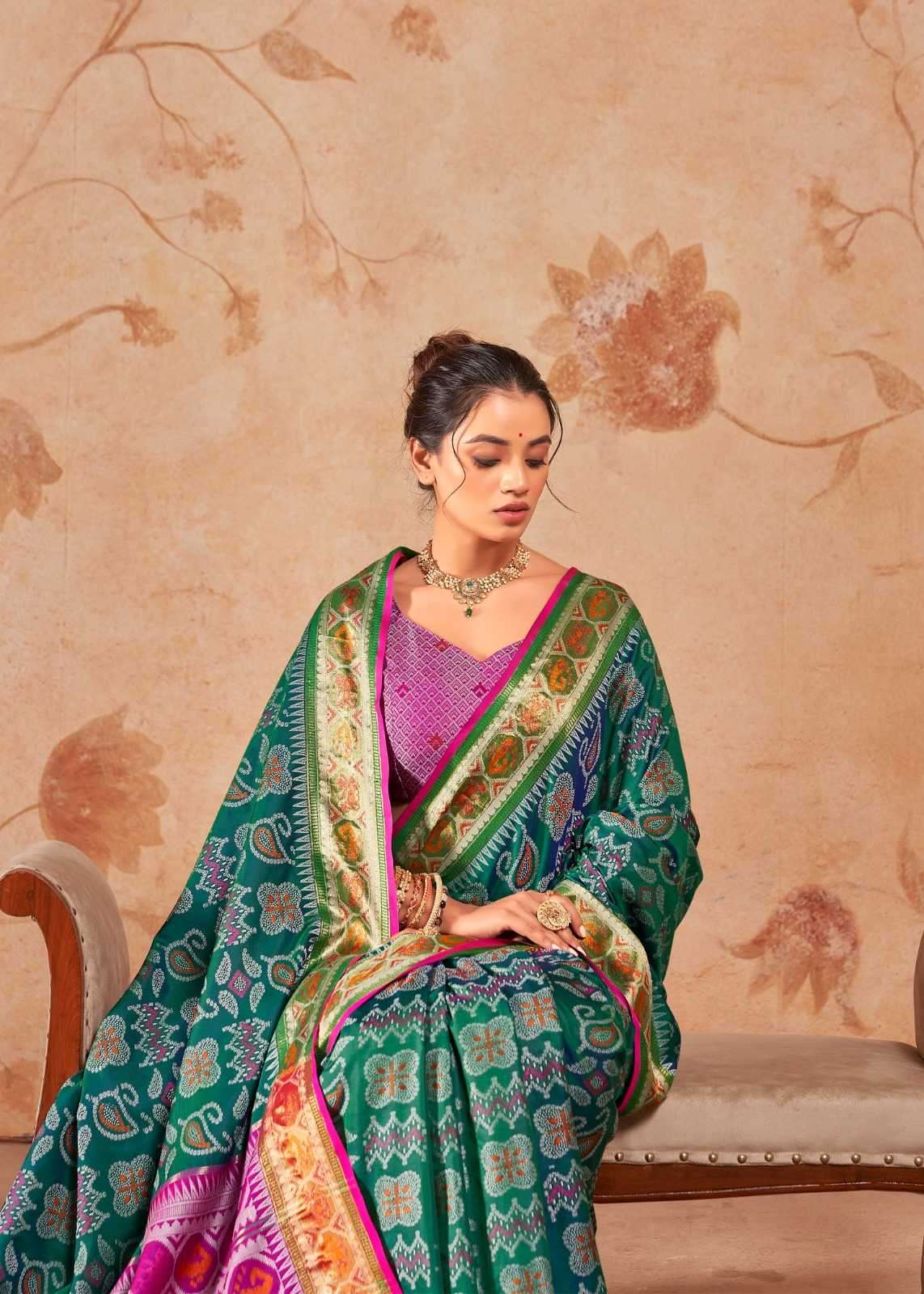 RAJPATH PRESENTS RIDDHI SIDDHI PATOLA SILK TRADITIONAL WEAR SAREES CATALOG WHOLESALER AND EXPORTER 