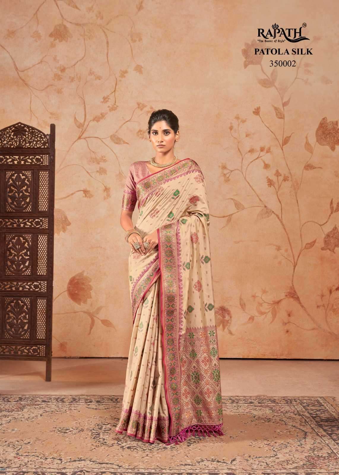RAJPATH PRESENTS RIDDHI SIDDHI PATOLA SILK TRADITIONAL WEAR SAREES CATALOG WHOLESALER AND EXPORTER 