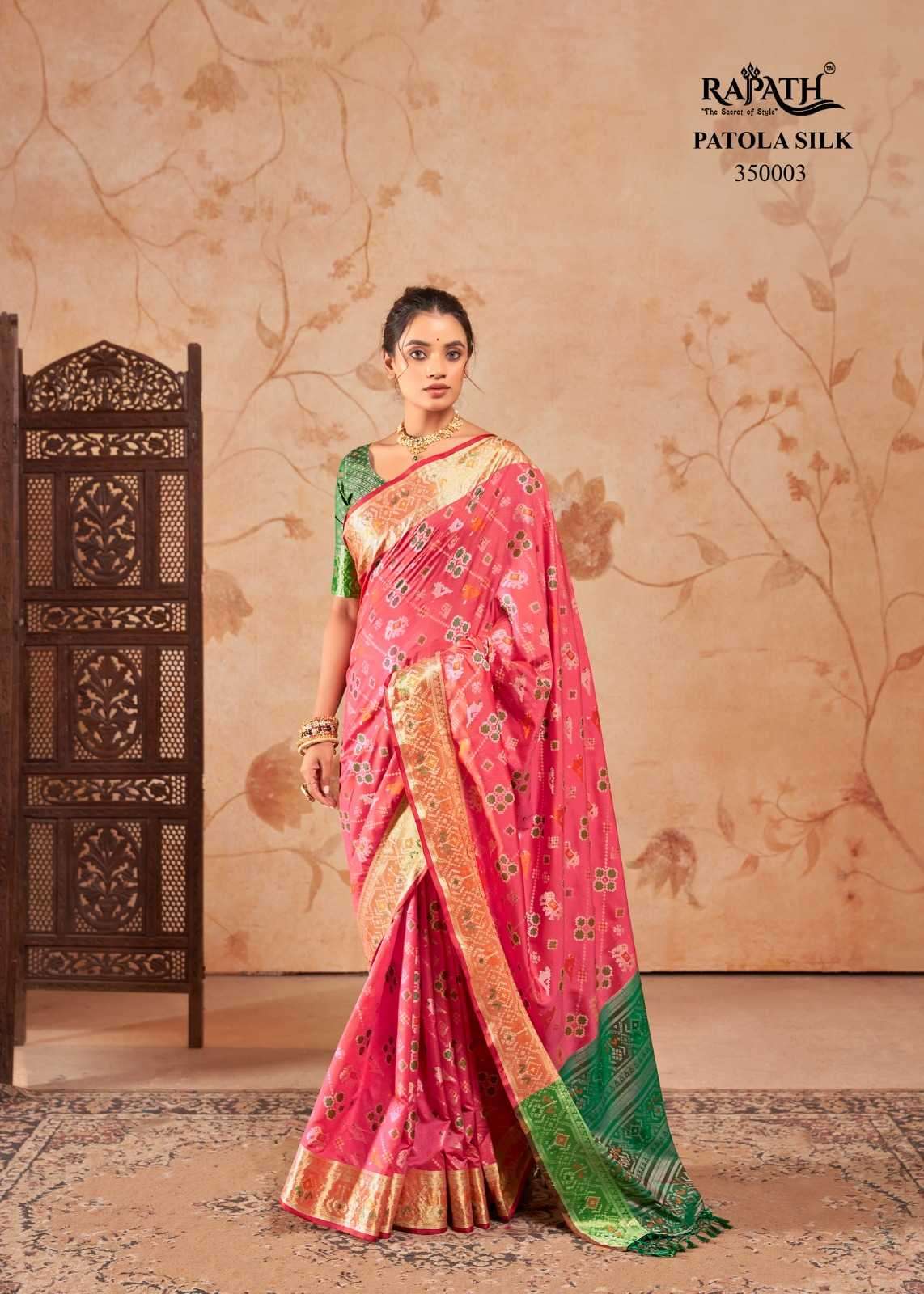 RAJPATH PRESENTS RIDDHI SIDDHI PATOLA SILK TRADITIONAL WEAR SAREES CATALOG WHOLESALER AND EXPORTER 