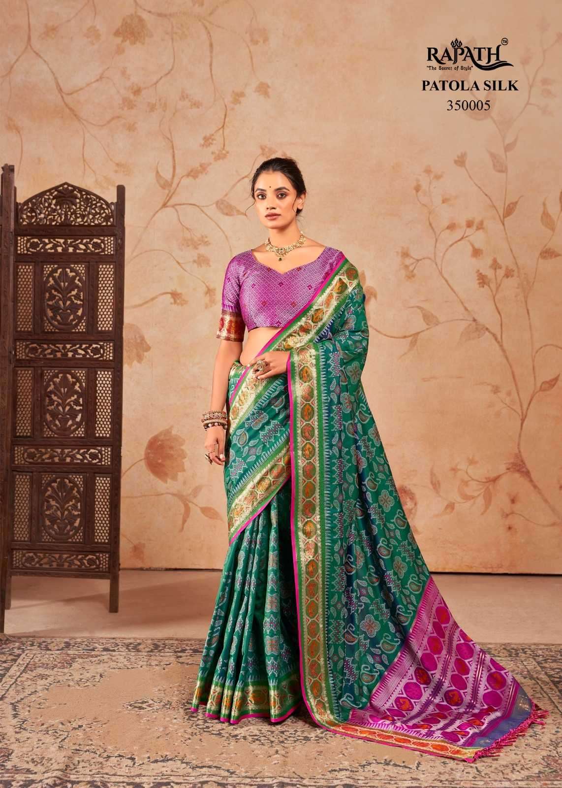 RAJPATH PRESENTS RIDDHI SIDDHI PATOLA SILK TRADITIONAL WEAR SAREES CATALOG WHOLESALER AND EXPORTER 