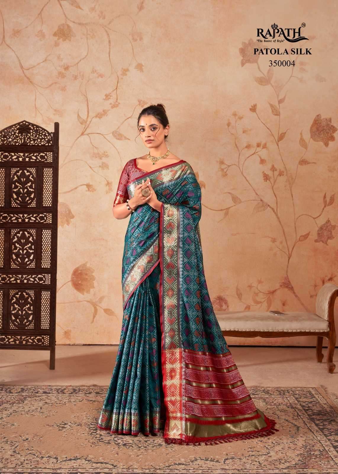 RAJPATH PRESENTS RIDDHI SIDDHI PATOLA SILK TRADITIONAL WEAR SAREES CATALOG WHOLESALER AND EXPORTER 