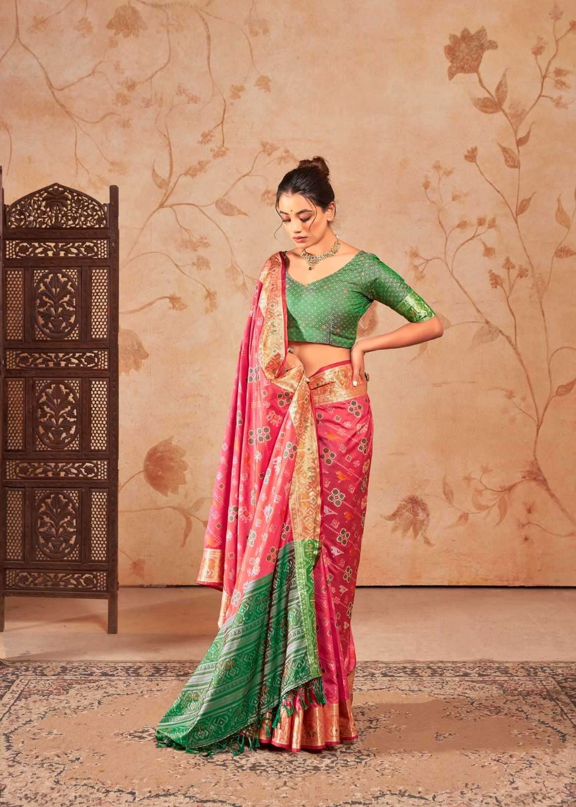 RAJPATH PRESENTS RIDDHI SIDDHI PATOLA SILK TRADITIONAL WEAR SAREES CATALOG WHOLESALER AND EXPORTER 