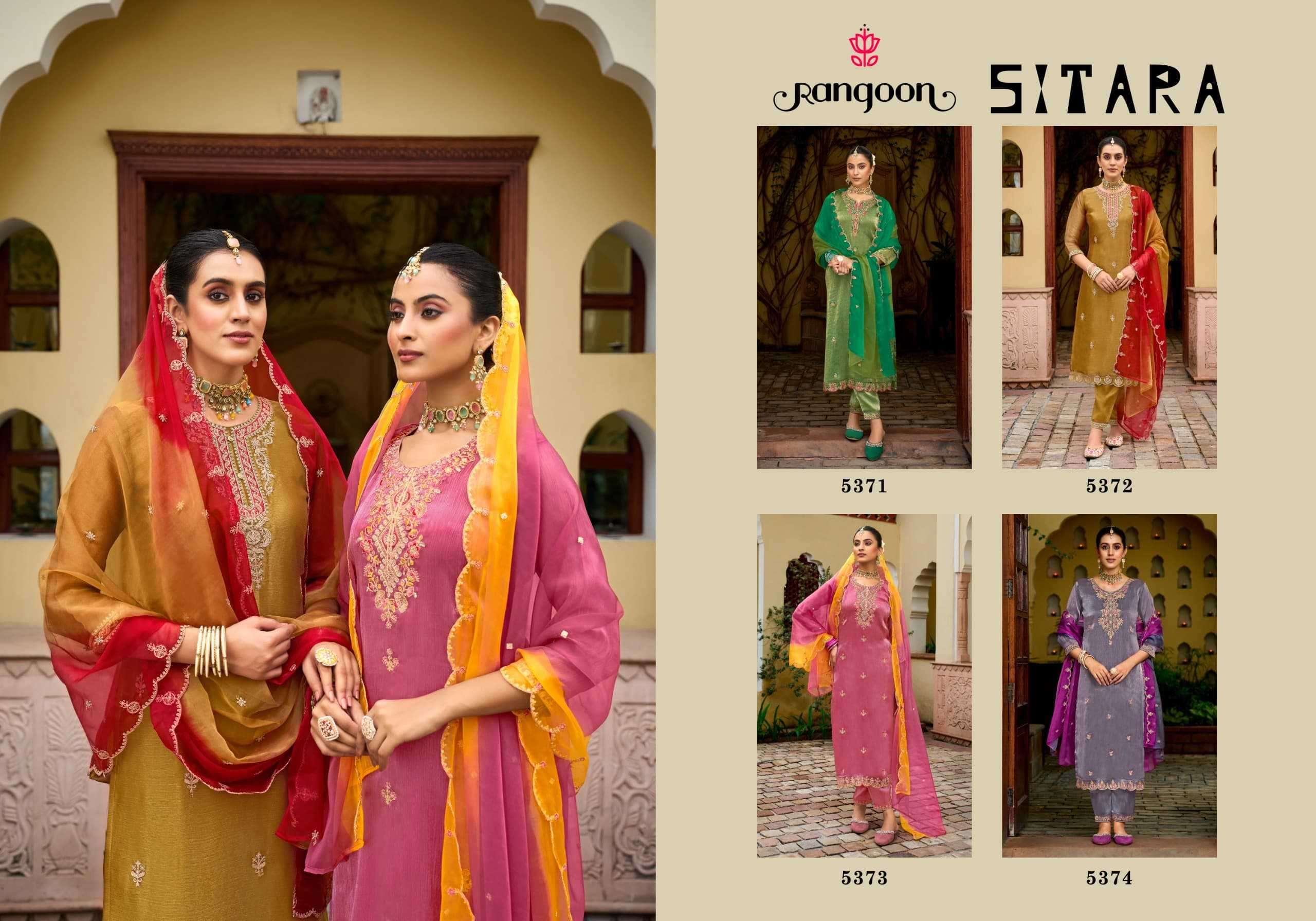 RANGOON PRESENTS SITARA  BURBERRY SILK READYMADE 3PCS LADIES SUITS CATALOG WHOLESALER AND EXPORTER IN SURAT