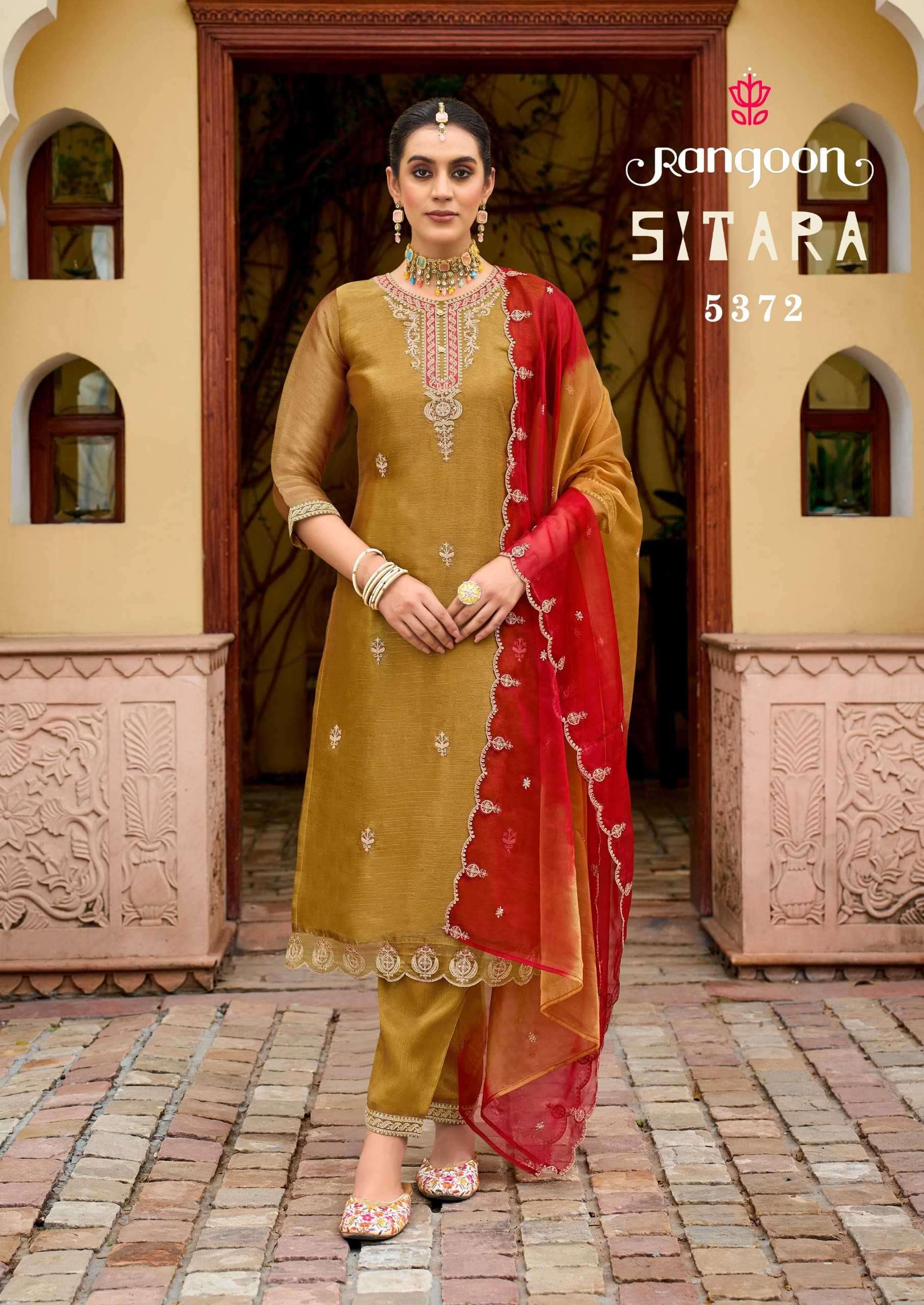 RANGOON PRESENTS SITARA  BURBERRY SILK READYMADE 3PCS LADIES SUITS CATALOG WHOLESALER AND EXPORTER IN SURAT