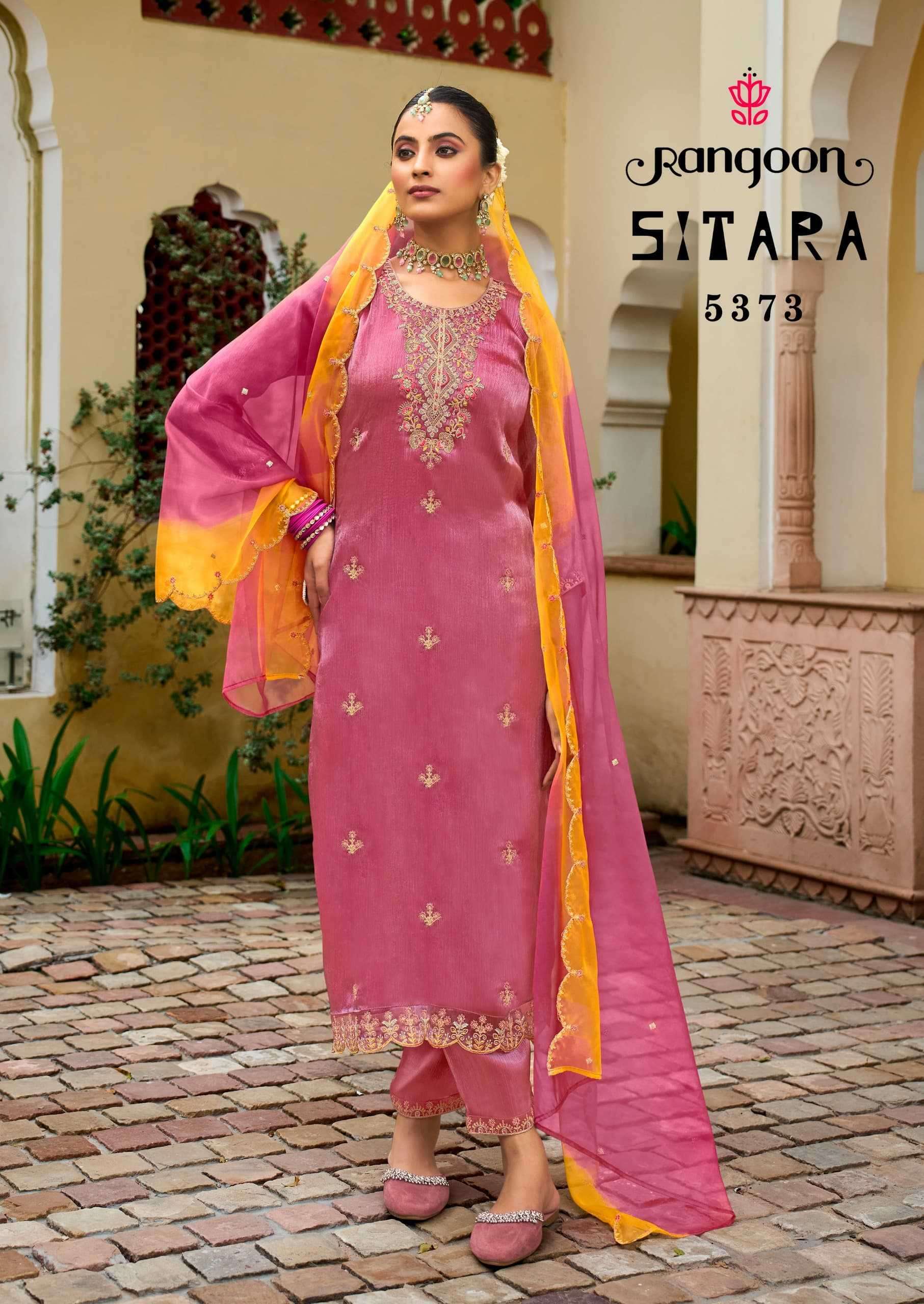 RANGOON PRESENTS SITARA BURBERRY SILK READYMADE 3PCS LADIES SUITS CATALOG WHOLESALER AND EXPORTER IN SURAT