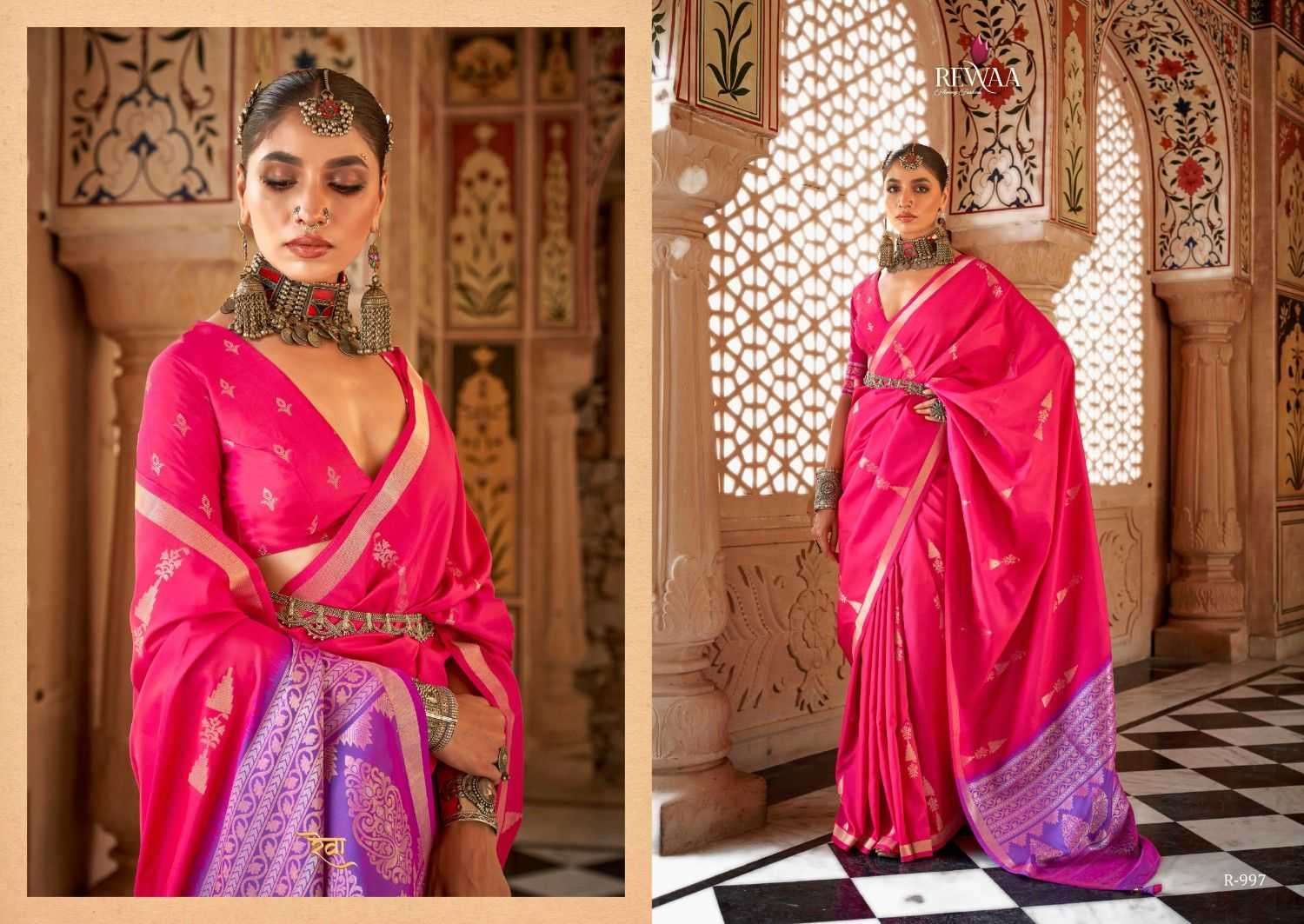 REWAA PRESENTS ALANKRIT SILK FASHIONABLE DESIGN WOVEN ZARI BUTTI SAREES CATALOG WHOLESALER AND EXPORTER 