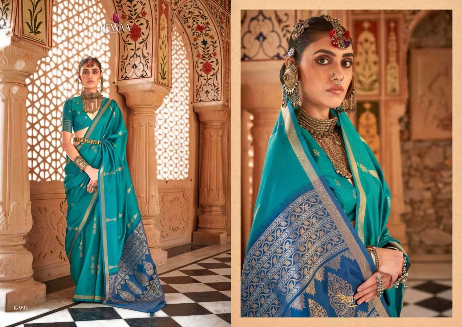 REWAA PRESENTS ALANKRIT SILK FASHIONABLE DESIGN WOVEN ZARI BUTTI SAREES CATALOG WHOLESALER AND EXPORTER 