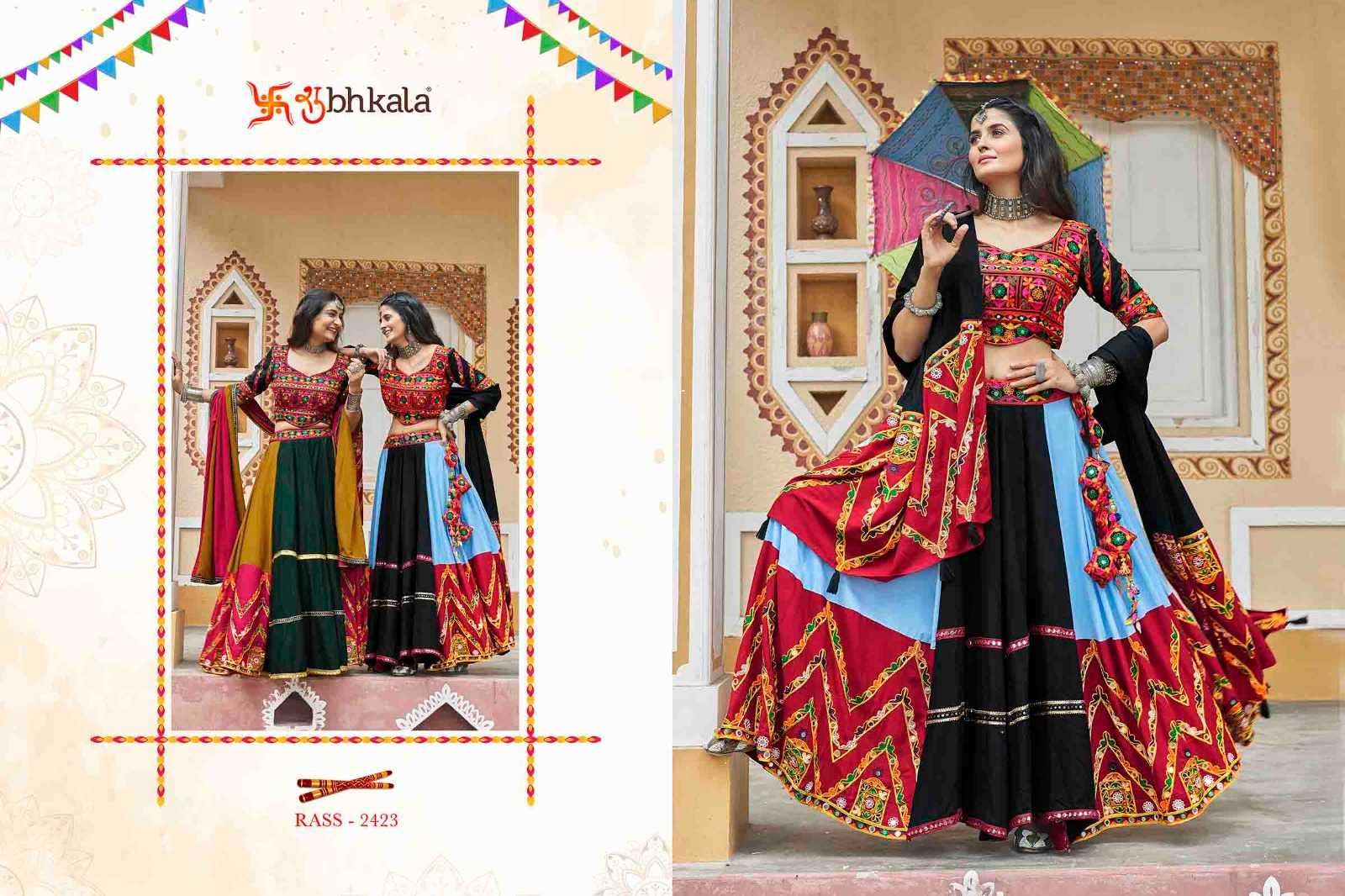 SHUBHKALA PRESENTS RAAS VOL-13 READYMADE NAVRATRI SPECIAL CHANIYA CHOLI CATALOG WHOLESALER AND EXPORTER IN SURAT