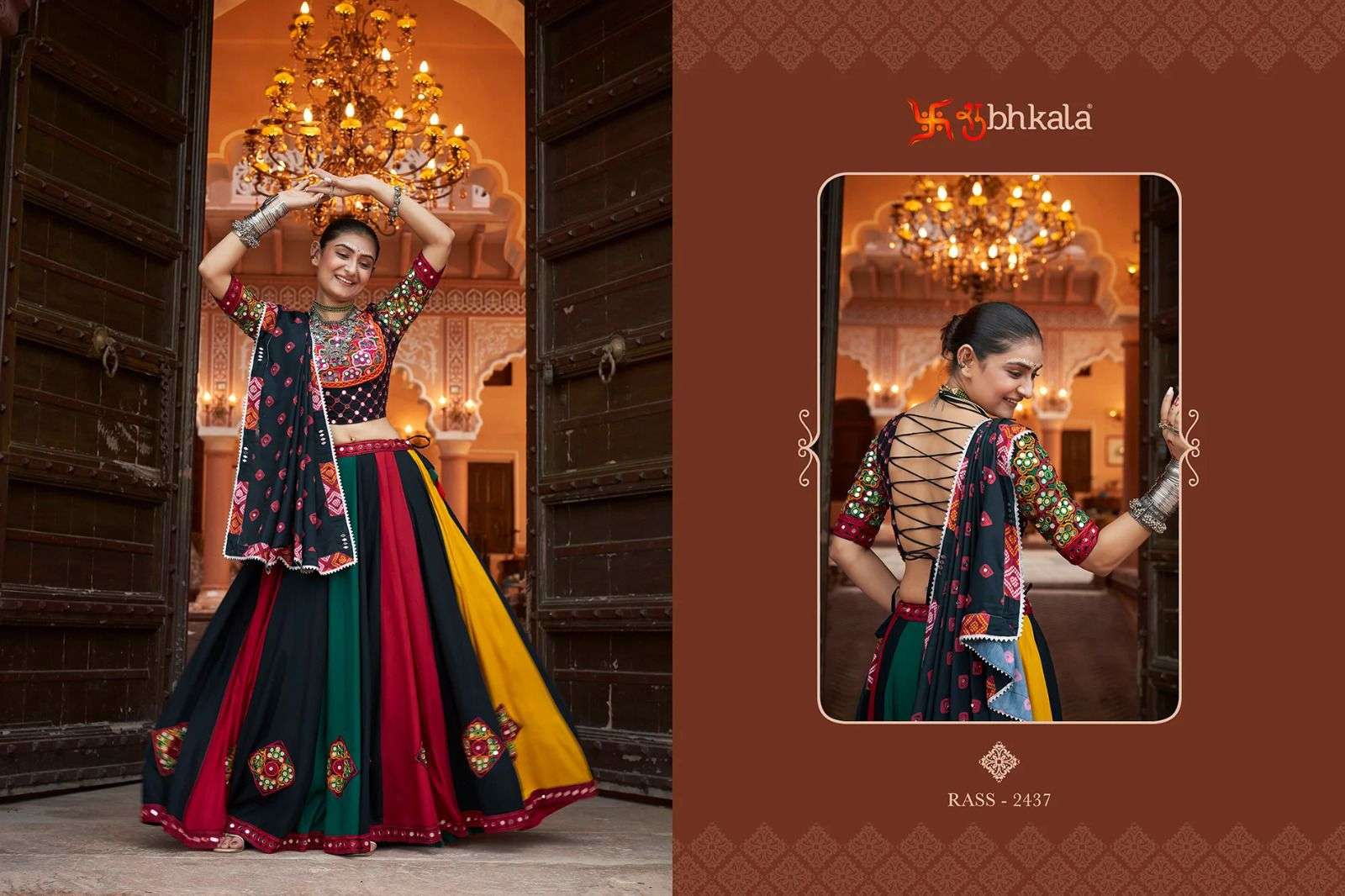 SHUBHKALA PRESENTS RAAS VOL-14 NAVRATRI SPECIAL FULLY STITCH EXCLUSIVE LEHENGA CHOLI CATALOG WHOLESALER AND EXPORTER IN SURAT