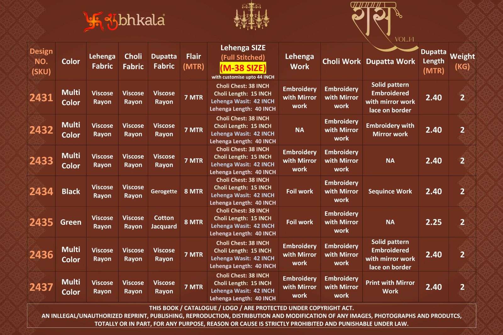 SHUBHKALA PRESENTS RAAS VOL-14 NAVRATRI SPECIAL FULLY STITCH EXCLUSIVE LEHENGA CHOLI CATALOG WHOLESALER AND EXPORTER IN SURAT