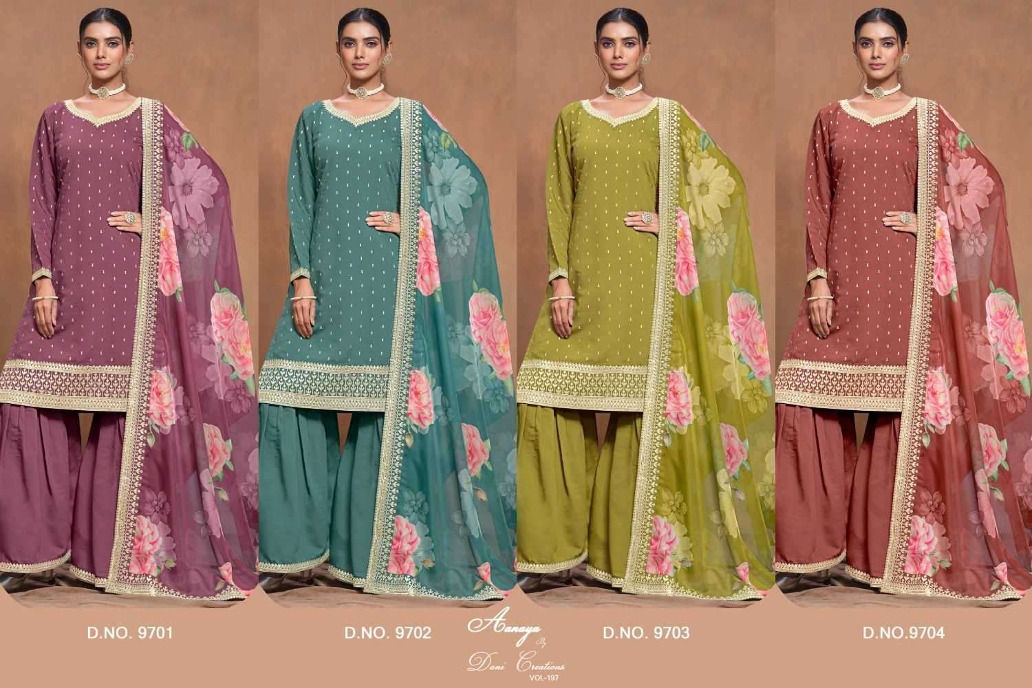 TWISHA PRESENTS ANAYA VOL-197 PRINTED ROMAN SILK LADIES SALWAR SUITS CATALOG WHOLESALER AND EXPORTER IN SURAT