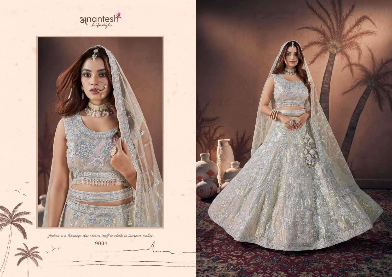 ANANTESH LIFESTYLE PRESENTS BRIDE COUTURE 2024 FULL STITCH ENGAGEMENT LEHENGAS CATALOG WHOLESALER AND EXPORTER 