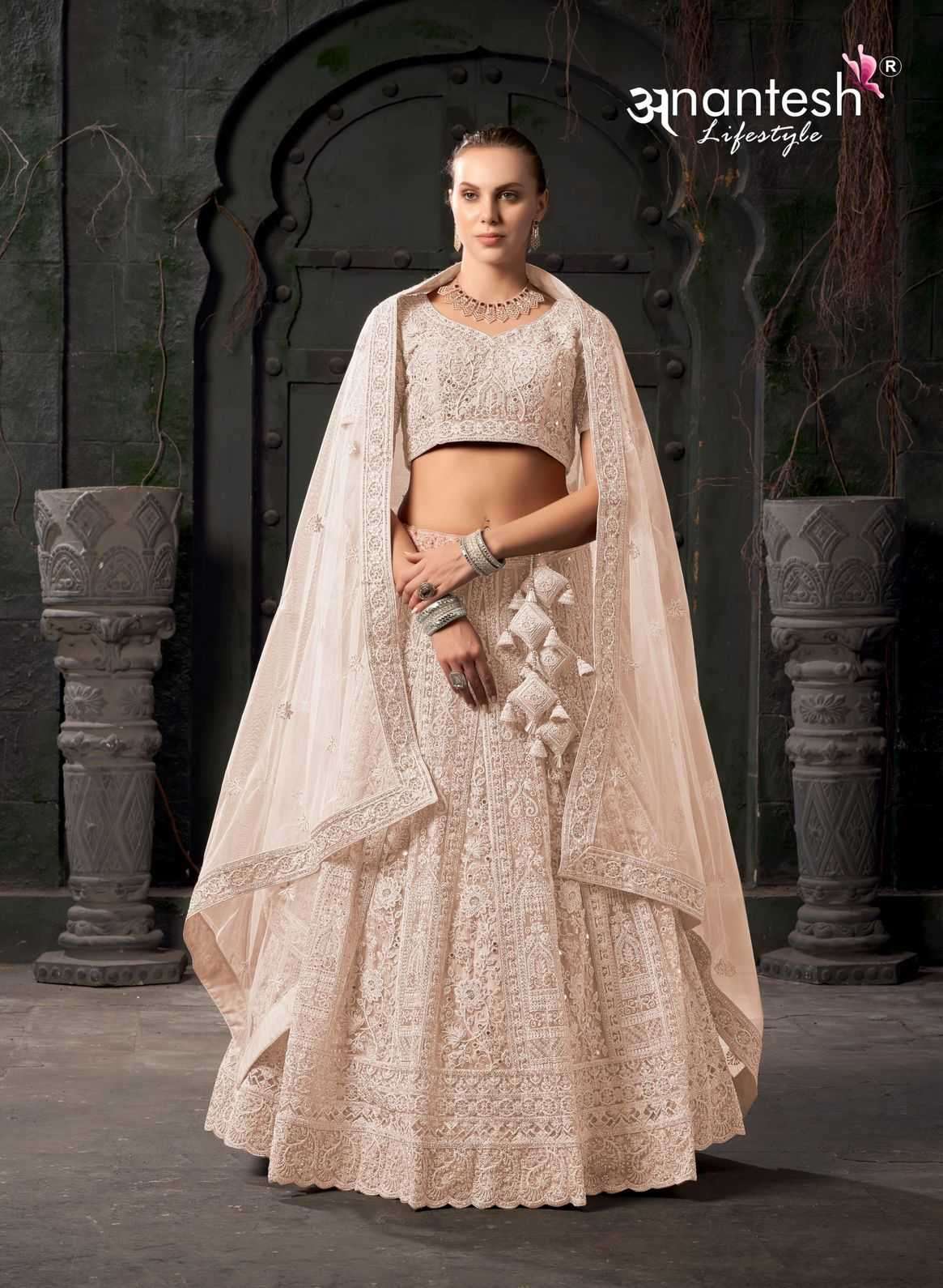 ANANTESH LIFESTYLE PRESENTS BRIDLE COUTURE VOL-3 9011 ZARKANS MIRROR FULL STITCH BRIDAL CHANIYA CHOLI CATALOG WHOLESALER AND EXPORTER IN SURAT
