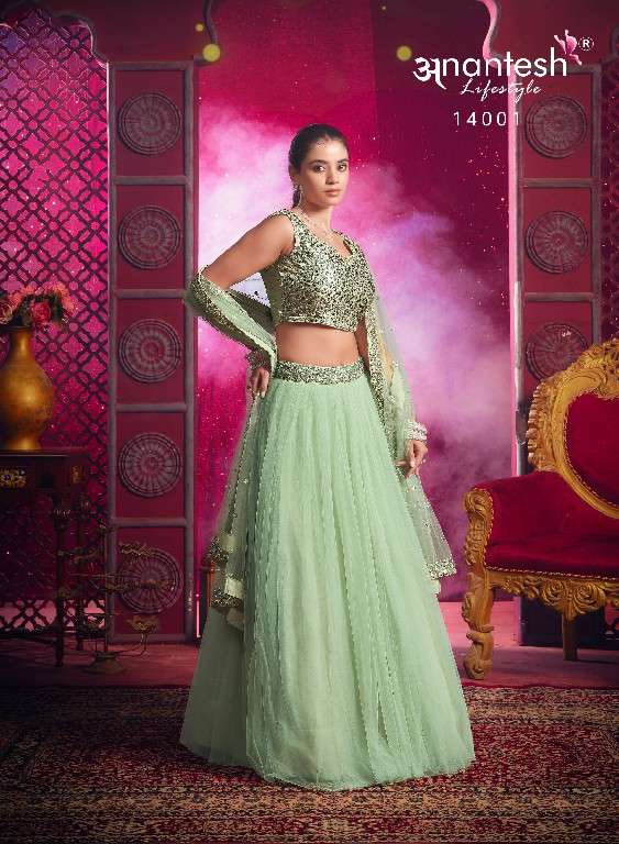 anantesh lifestyle presents flairy girl vol-1 event wear readymade lehenga choli Catalog wholesaler and exporter in surat