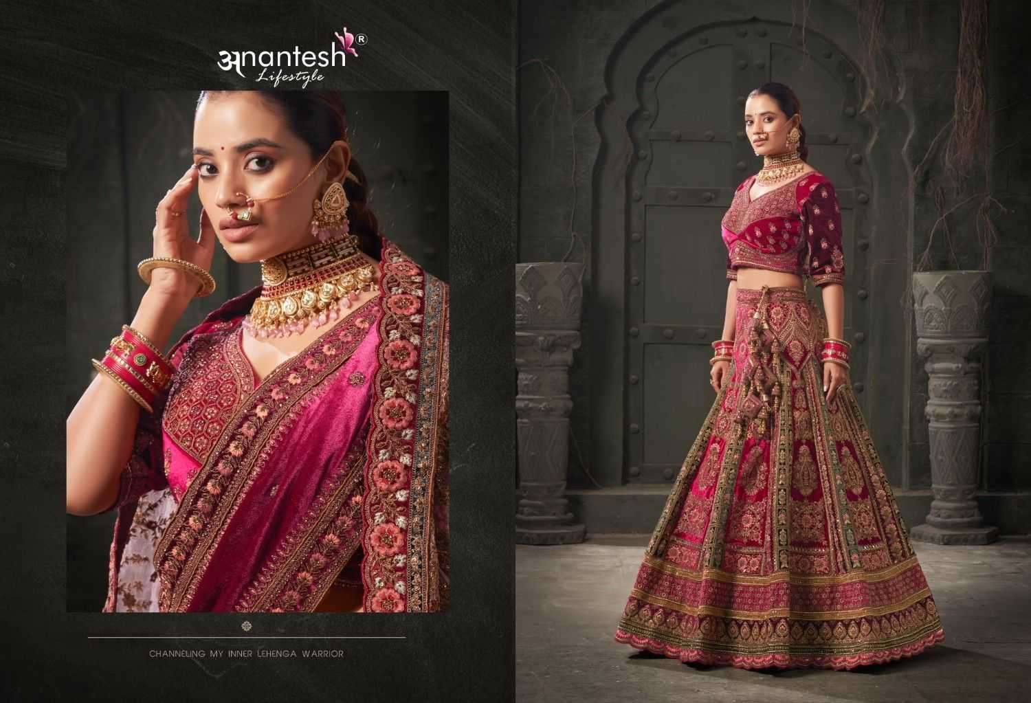 ANANTESH LIFESTYLE PRESENTS WEDDING BRIDE VOL-1 LYCRA VELVET ENGAGEMENT LEHENGA FOR BRIDE CATALOG WHOLESALER AND EXPORTER IN SURAT