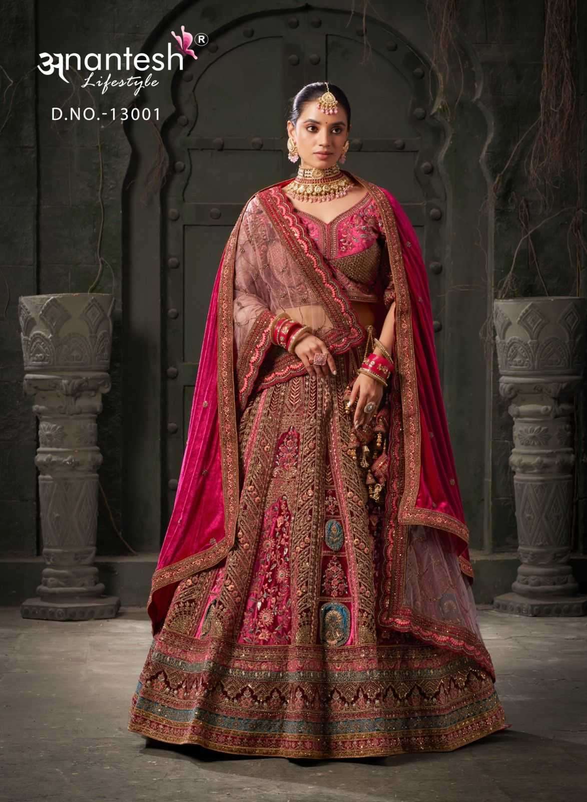 ANANTESH LIFESTYLE PRESENTS WEDDING BRIDE VOL-1 LYCRA VELVET ENGAGEMENT LEHENGA FOR BRIDE CATALOG WHOLESALER AND EXPORTER IN SURAT