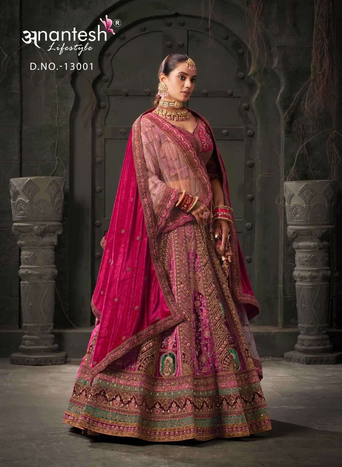 ANANTESH LIFESTYLE PRESENTS WEDDING BRIDE VOL-1 LYCRA VELVET ENGAGEMENT LEHENGA FOR BRIDE CATALOG WHOLESALER AND EXPORTER IN SURAT