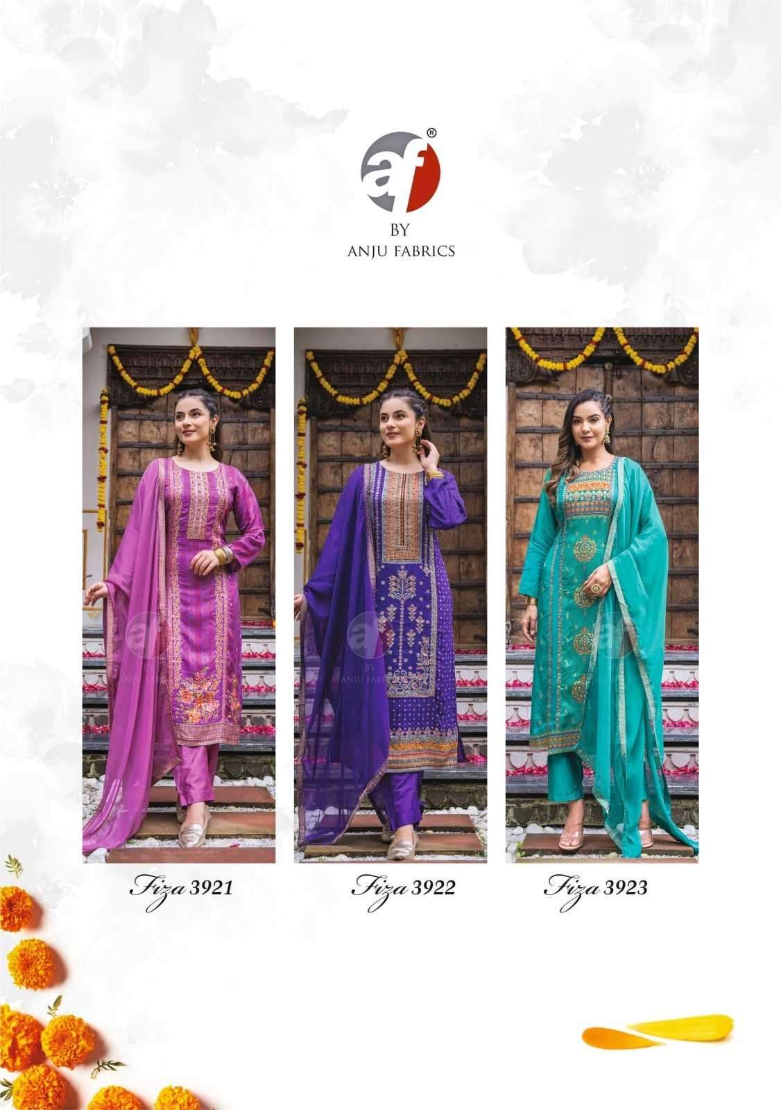ANJU FAB PRESENTS FIZA VOL-2 READYMADE DOLA JACQUARD HAND WORK PARTY WEAR KURTIS CATALOG WHOLESALER AND EXPORTER IN SURAT