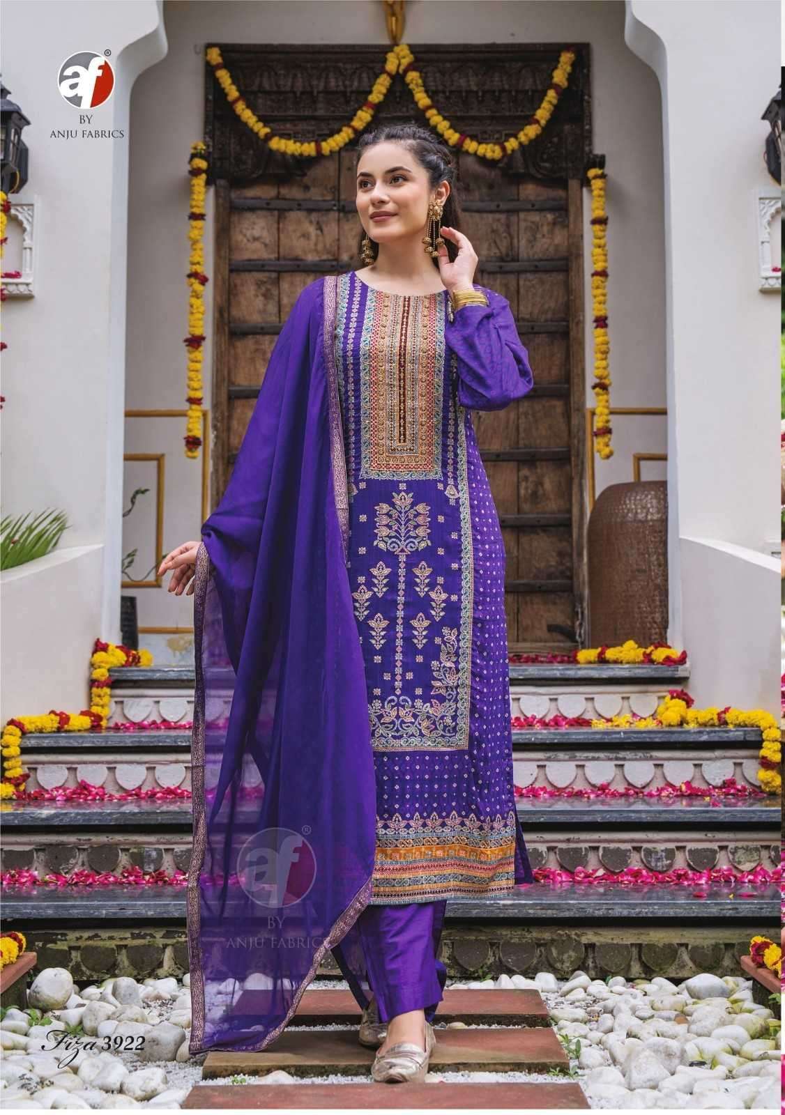 ANJU FAB PRESENTS FIZA VOL-2 READYMADE DOLA JACQUARD HAND WORK PARTY WEAR KURTIS CATALOG WHOLESALER AND EXPORTER IN SURAT