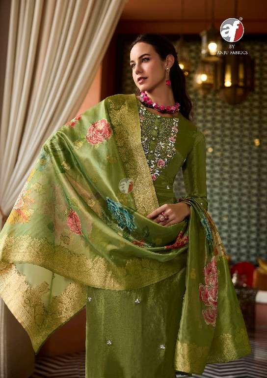 ANJU FAB PRESENTS SHEESHA VOL-3 TISSUE SHIMMER FULL STITCH BIG SIZE PARTY WEAR 3PCS DRESS CATALOG WHOLESALER AND EXPORTER 