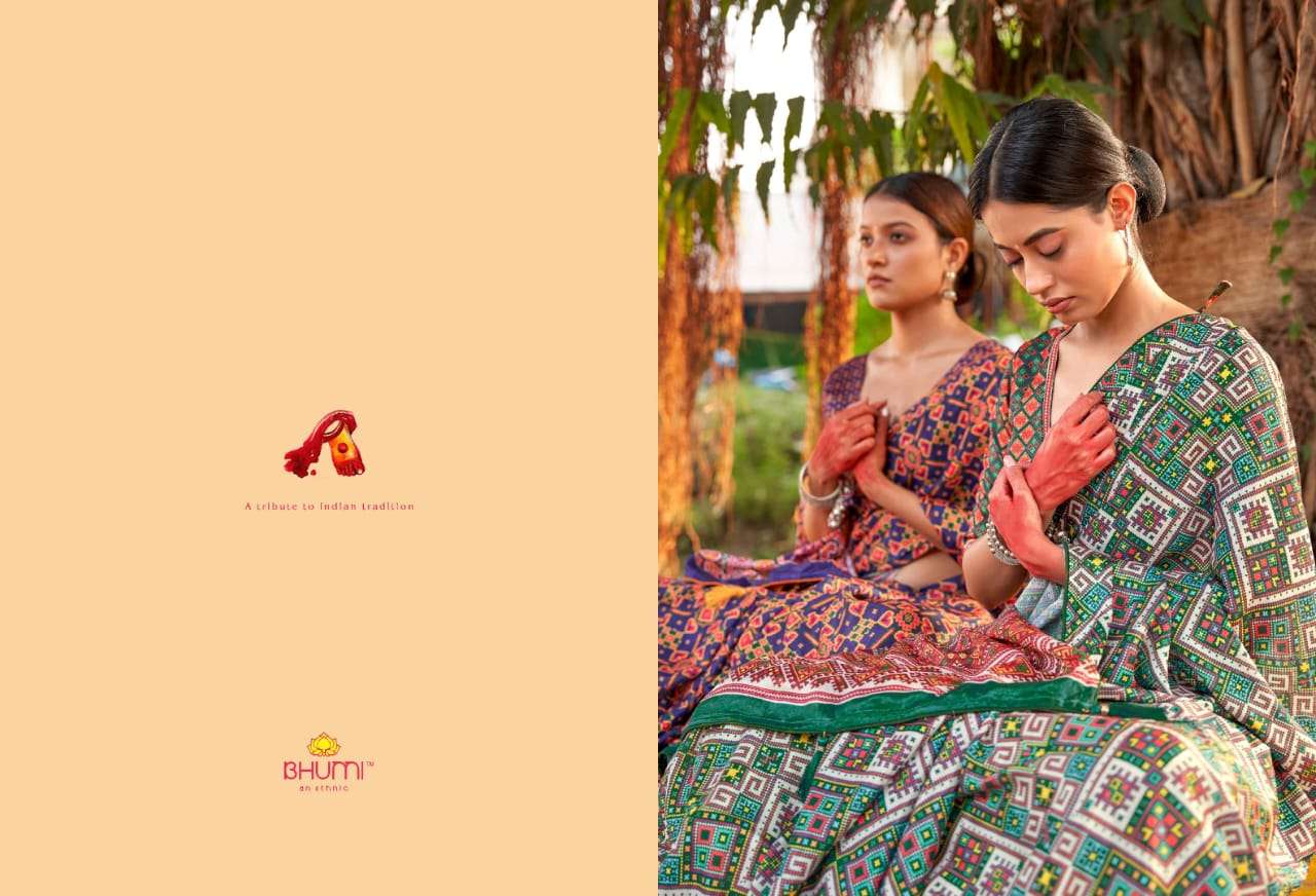 BHUMI PRESENTS ZEEVA VOL-3 FANCY CHINON PATOLA SAREES CATALOG WHOLESALER AND EXPORTER IN SURAT