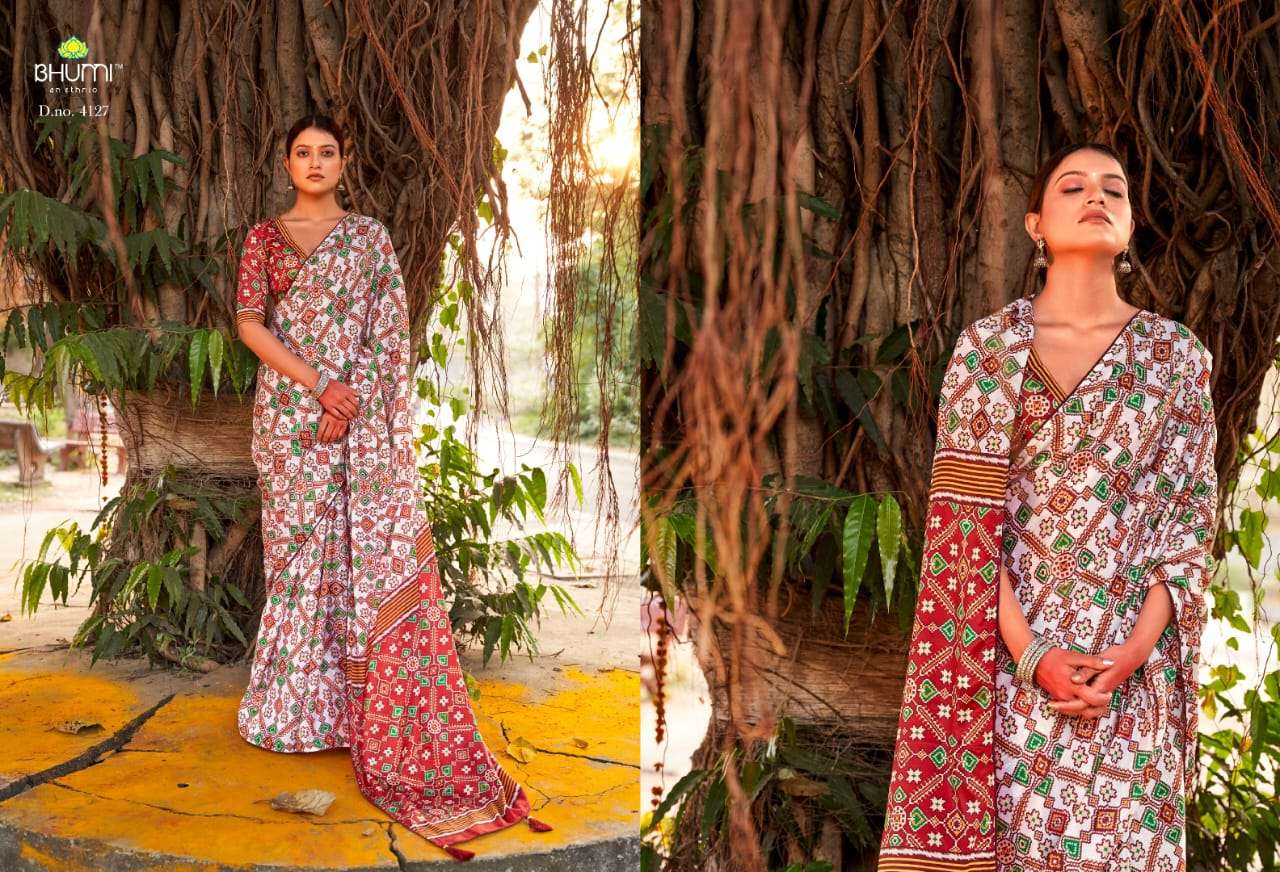 BHUMI PRESENTS ZEEVA VOL-3 FANCY CHINON PATOLA SAREES CATALOG WHOLESALER AND EXPORTER IN SURAT