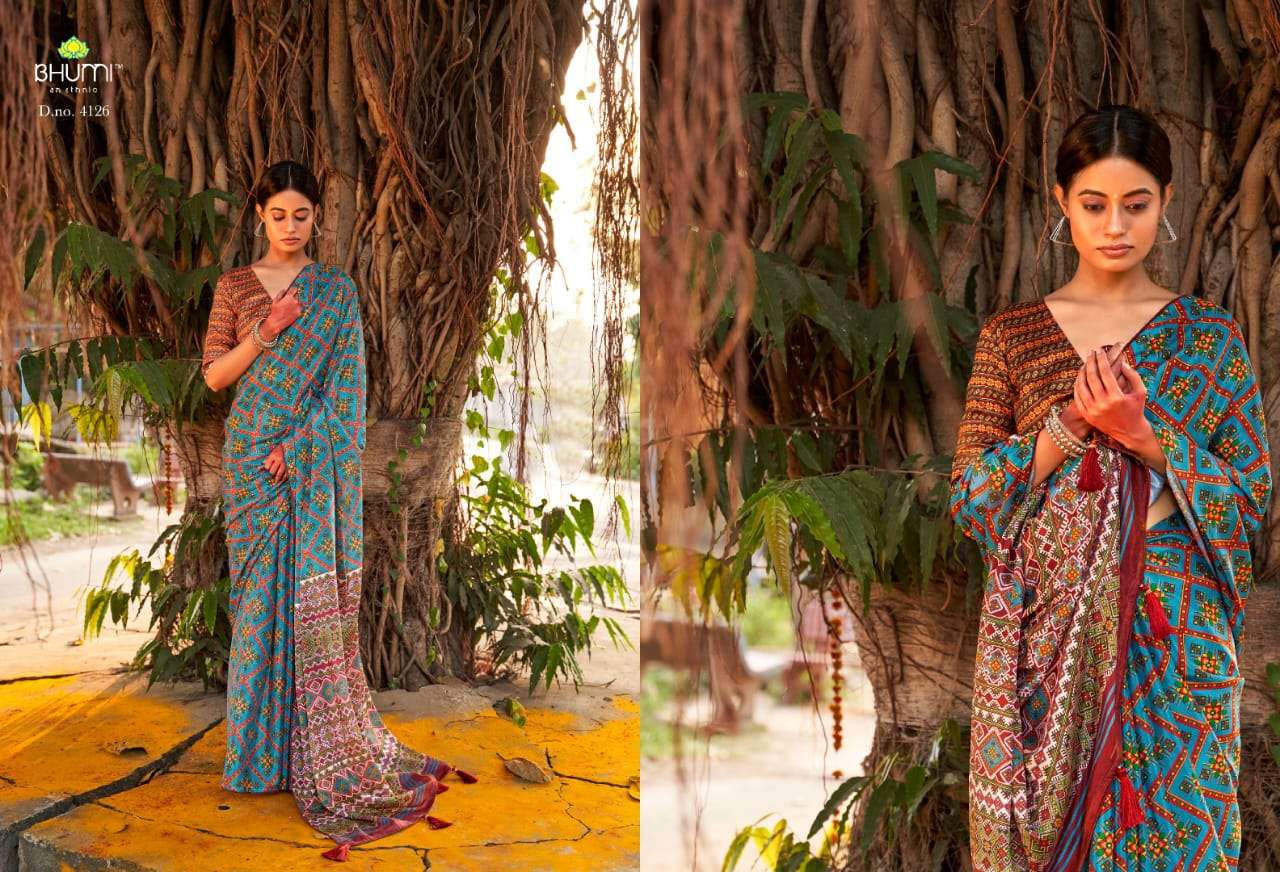 BHUMI PRESENTS ZEEVA VOL-3 FANCY CHINON PATOLA SAREES CATALOG WHOLESALER AND EXPORTER IN SURAT