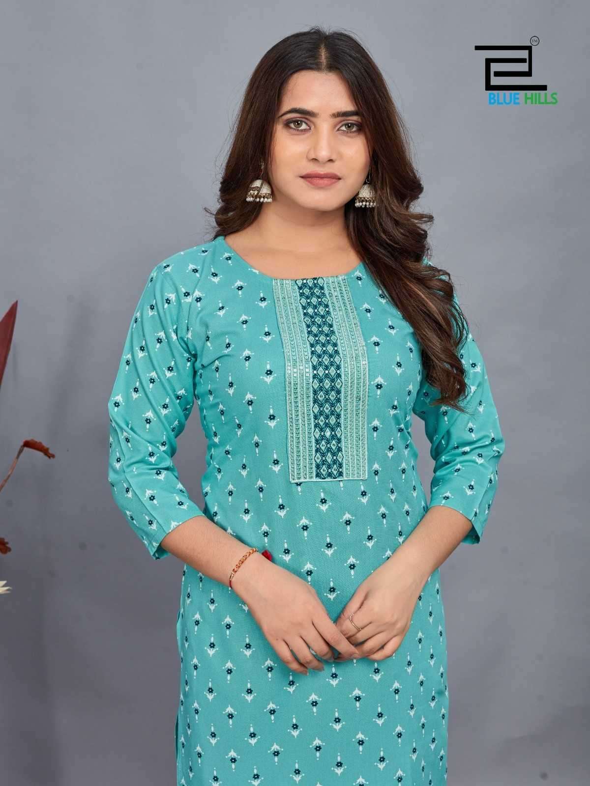 BLUE HILLS PRESENTS DREAM VOL-3 DAILY WEAR FANCY READYMADE PLUS SIZE COMBO KURTI CATALOG WHOLESALER AND EXPORTER 
