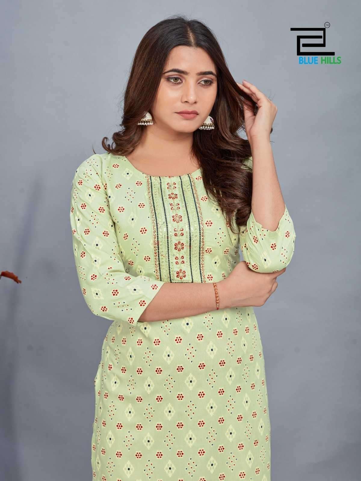 BLUE HILLS PRESENTS DREAM VOL-3 DAILY WEAR FANCY READYMADE PLUS SIZE COMBO KURTI CATALOG WHOLESALER AND EXPORTER 