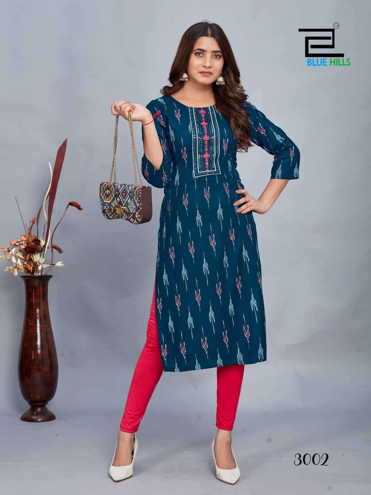BLUE HILLS PRESENTS DREAM VOL-3 DAILY WEAR FANCY READYMADE PLUS SIZE COMBO KURTI CATALOG WHOLESALER AND EXPORTER 