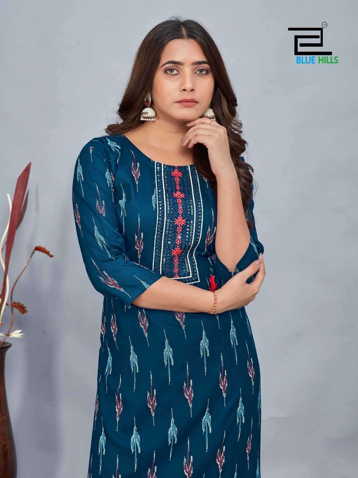 BLUE HILLS PRESENTS DREAM VOL-3 DAILY WEAR FANCY READYMADE PLUS SIZE COMBO KURTI CATALOG WHOLESALER AND EXPORTER 
