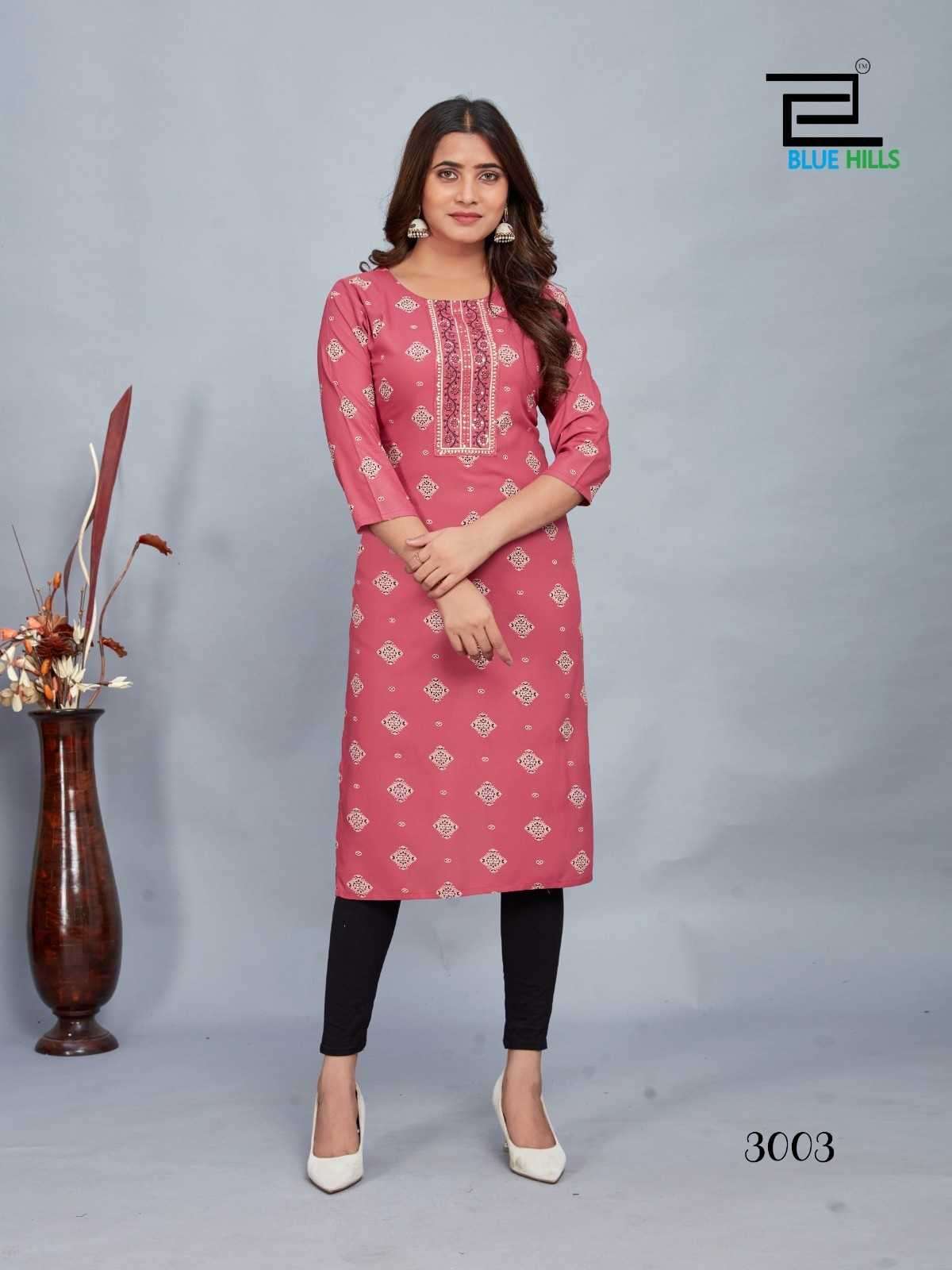 BLUE HILLS PRESENTS DREAM VOL-3 DAILY WEAR FANCY READYMADE PLUS SIZE COMBO KURTI CATALOG WHOLESALER AND EXPORTER 
